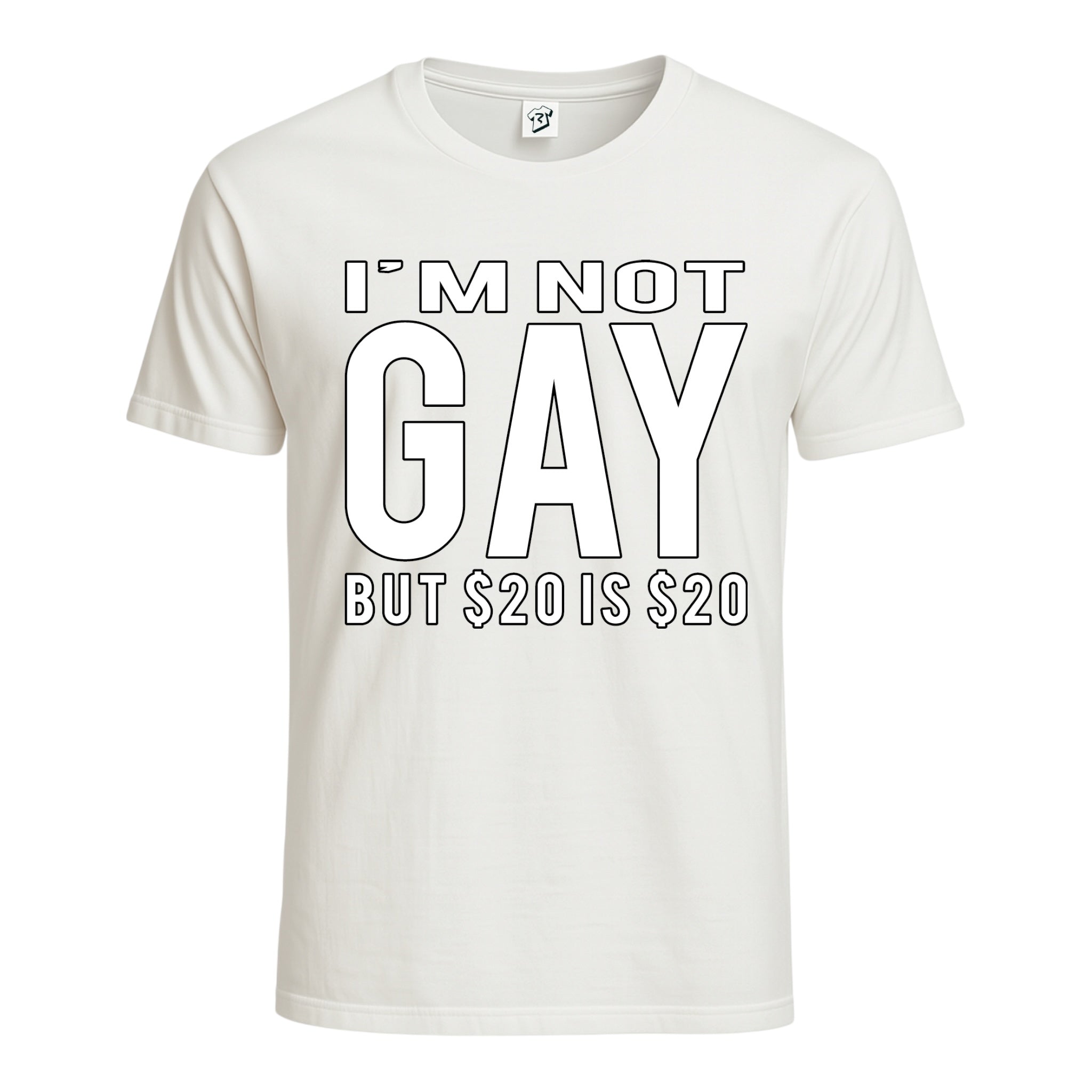 Tees Club graphic tee I'm Not Gay But $20 Is $20 - Cotton Tee Navy Size 2XL detail