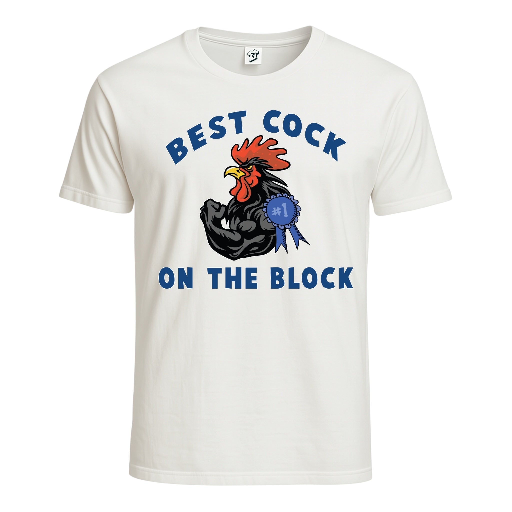 Tees Club graphic tee Best Cock On The Block - Cotton Tee Navy Size S back view