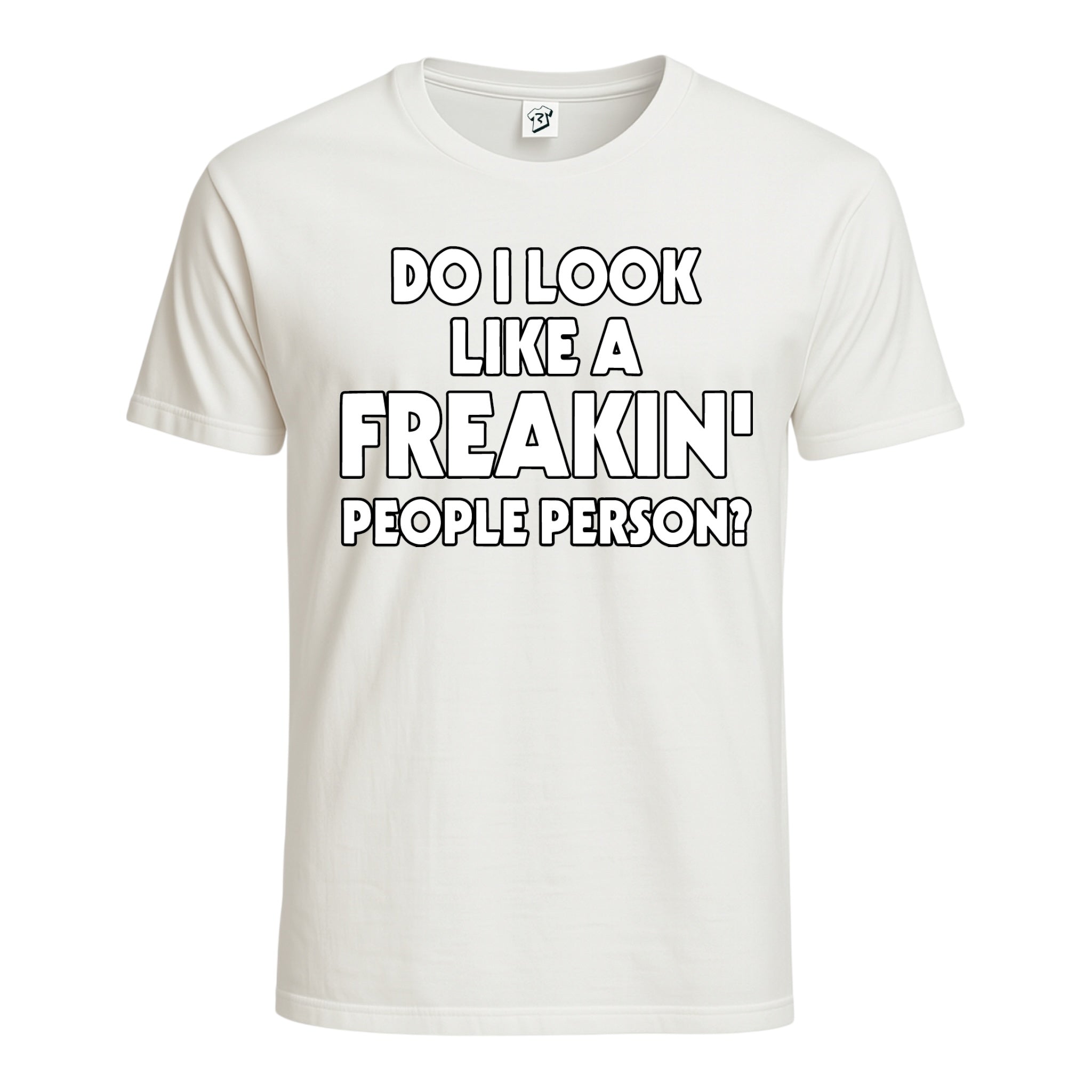 Tees Club graphic tee Do I Look Like a Freakin' People Person? - Cotton Tee Navy Size 2XL detail