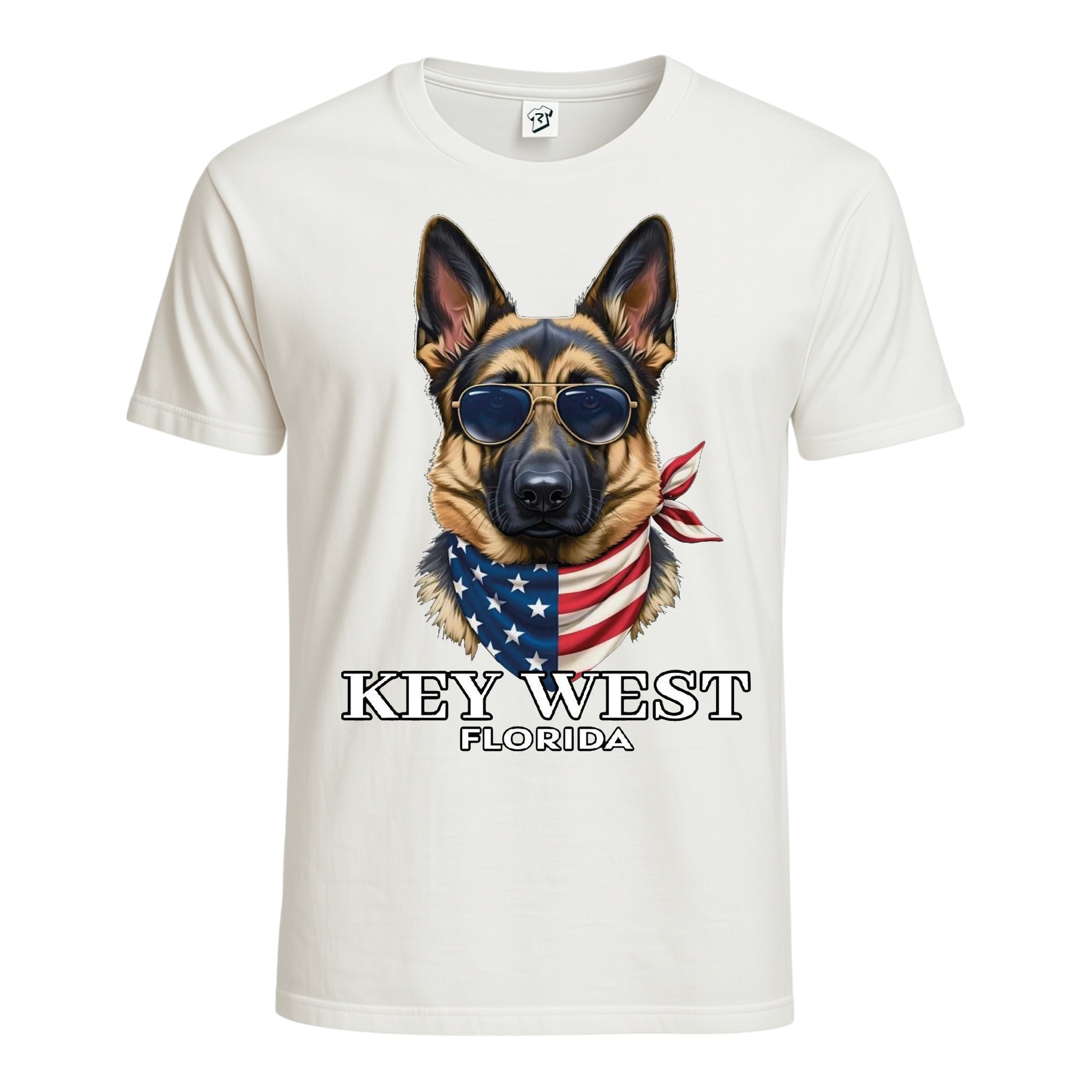Tees Club graphic tee German Shepherd KW - Cotton Tee Navy Size 2XL detail