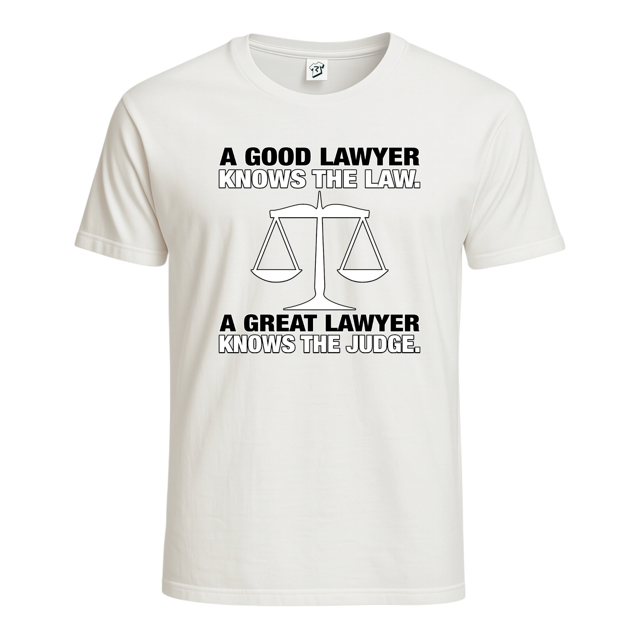 Tees Club graphic tee A Good Lawyer Knows the Law - Cotton Tee Navy Size 3XL detail