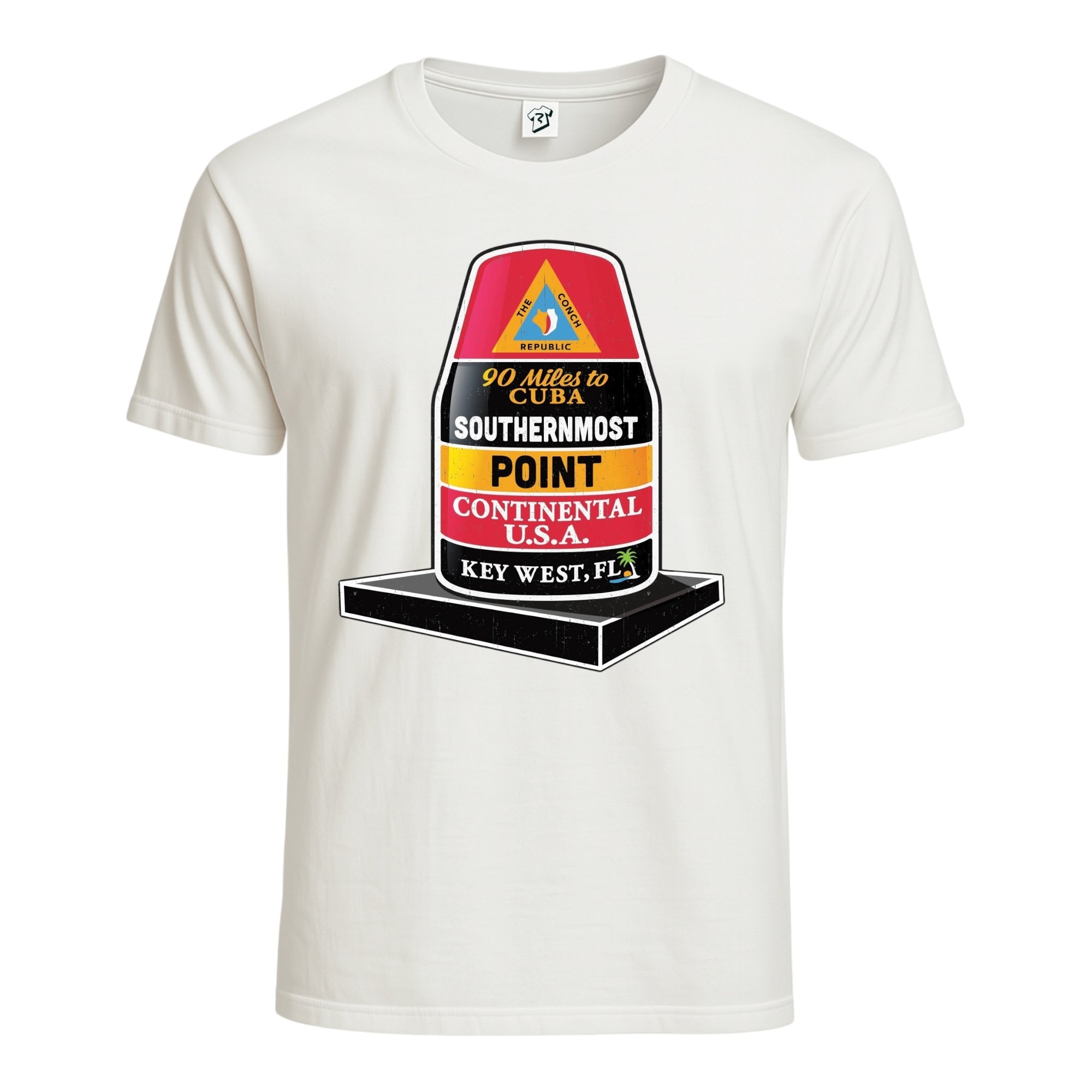 Tees Club graphic tee Southernmost Point KW - Cotton Tee Navy Size S front view