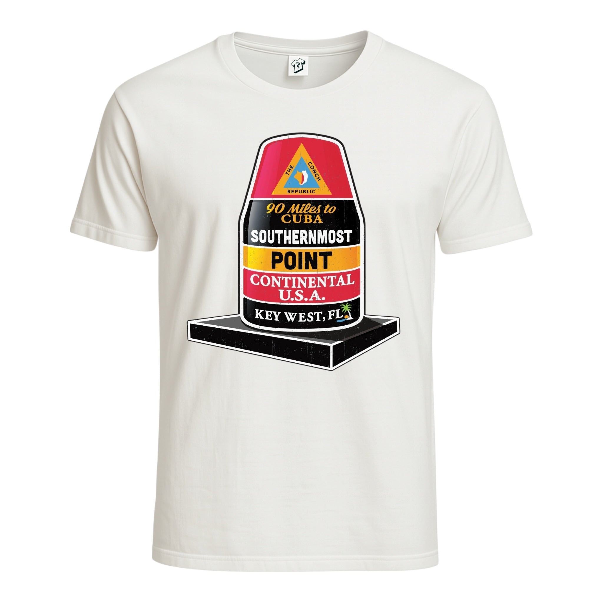 Tees Club graphic tee Southernmost Point KW - Cotton Tee Navy Size S front view