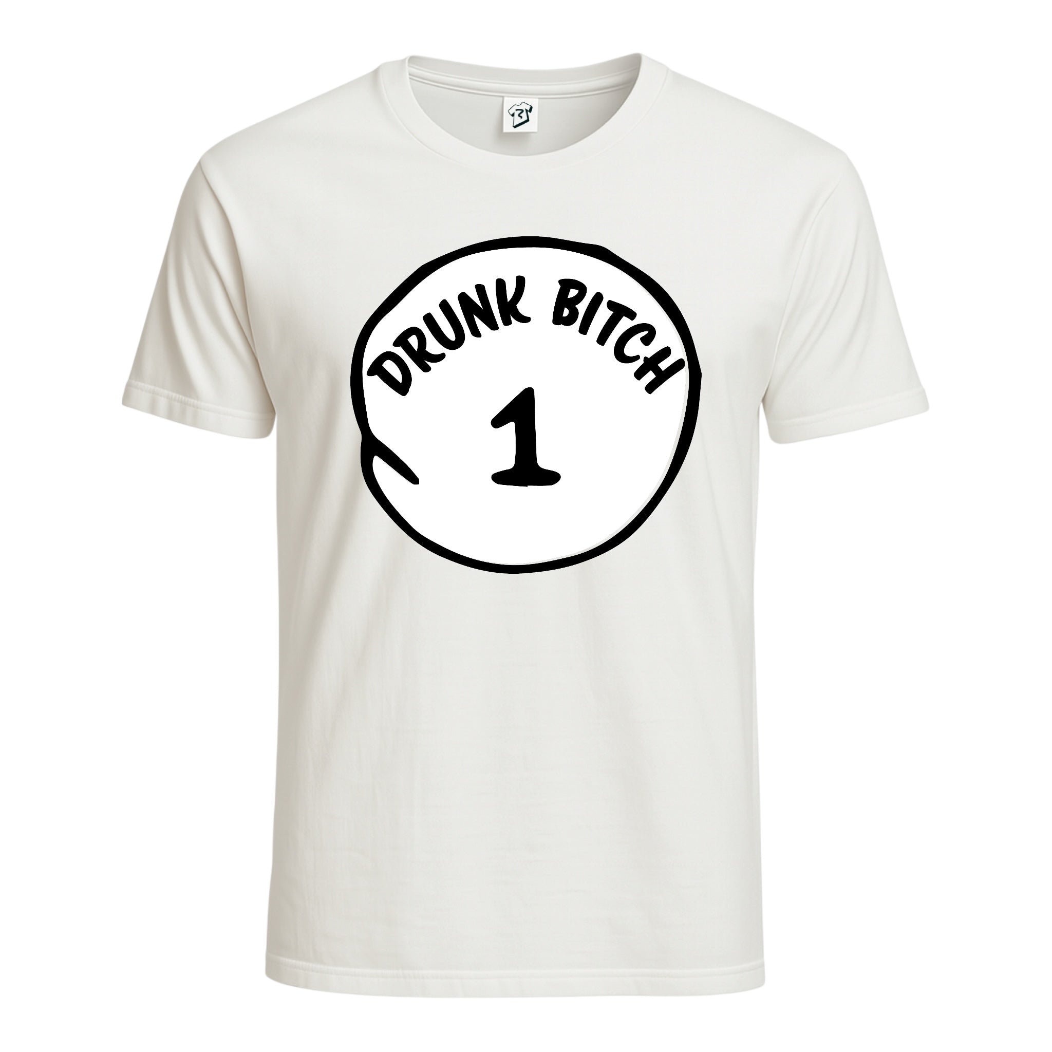 Tees Club graphic tee Drunk Bitch 1 - Cotton Tee Navy Size 2XL detail