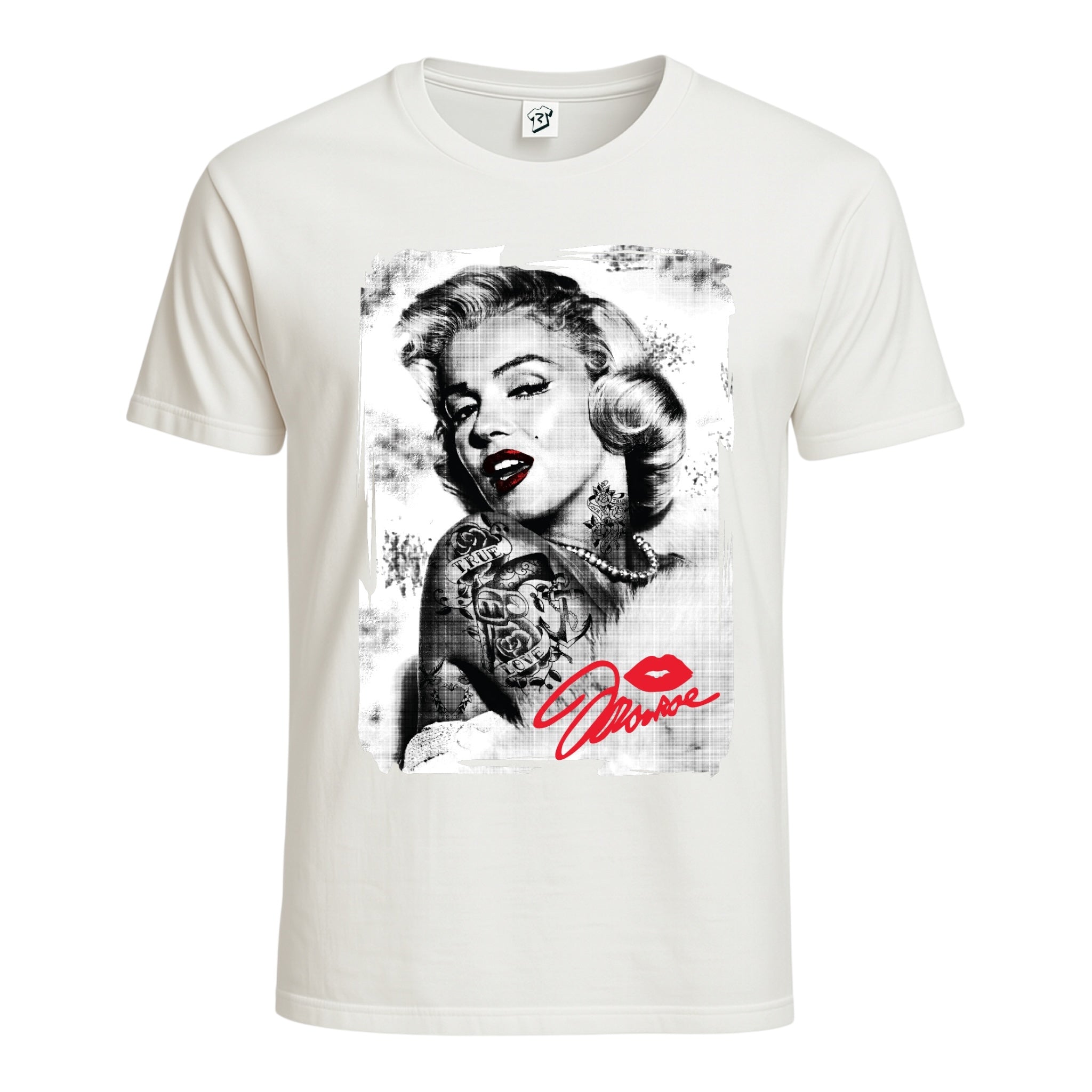 Tees Club graphic tee Marilyn Monroe Kiss - Cotton Tee Navy Size 2XL detail