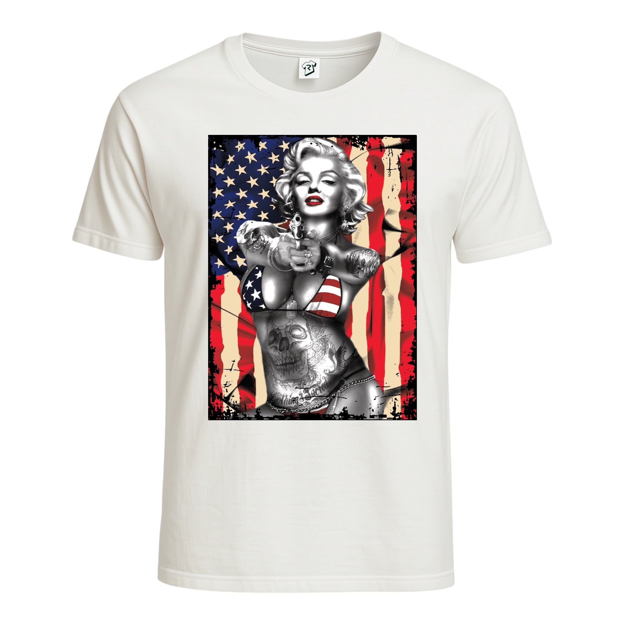 Tees Club graphic tee Marilyn Monroe USA - Cotton Tee Navy Size 2XL detail
