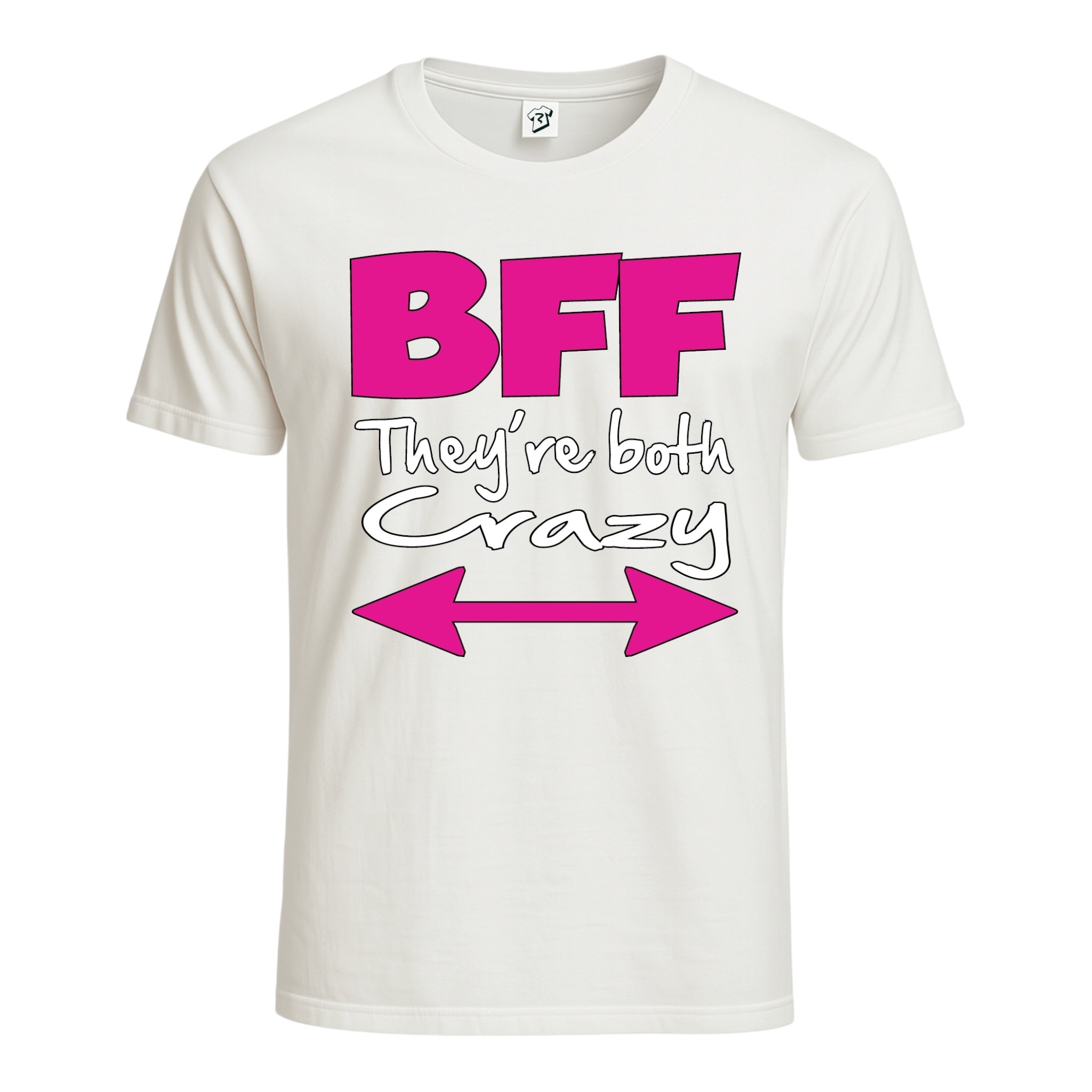 Tees Club graphic tee BFF They're Both Crazy - Cotton Tee Navy Size 3XL detail