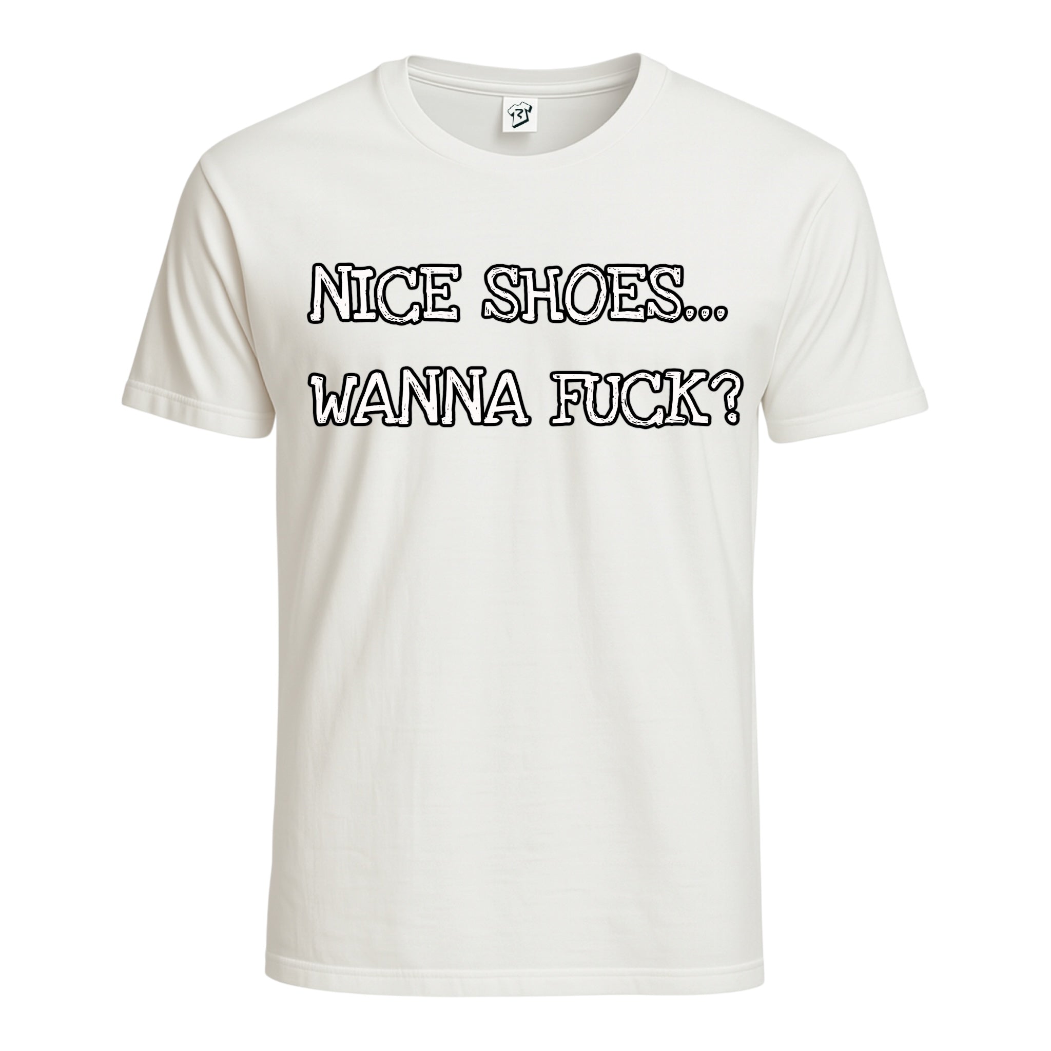 Tees Club graphic tee Nice Shoes...Wanna Fuck? - Cotton Tee Navy Size 2XL detail