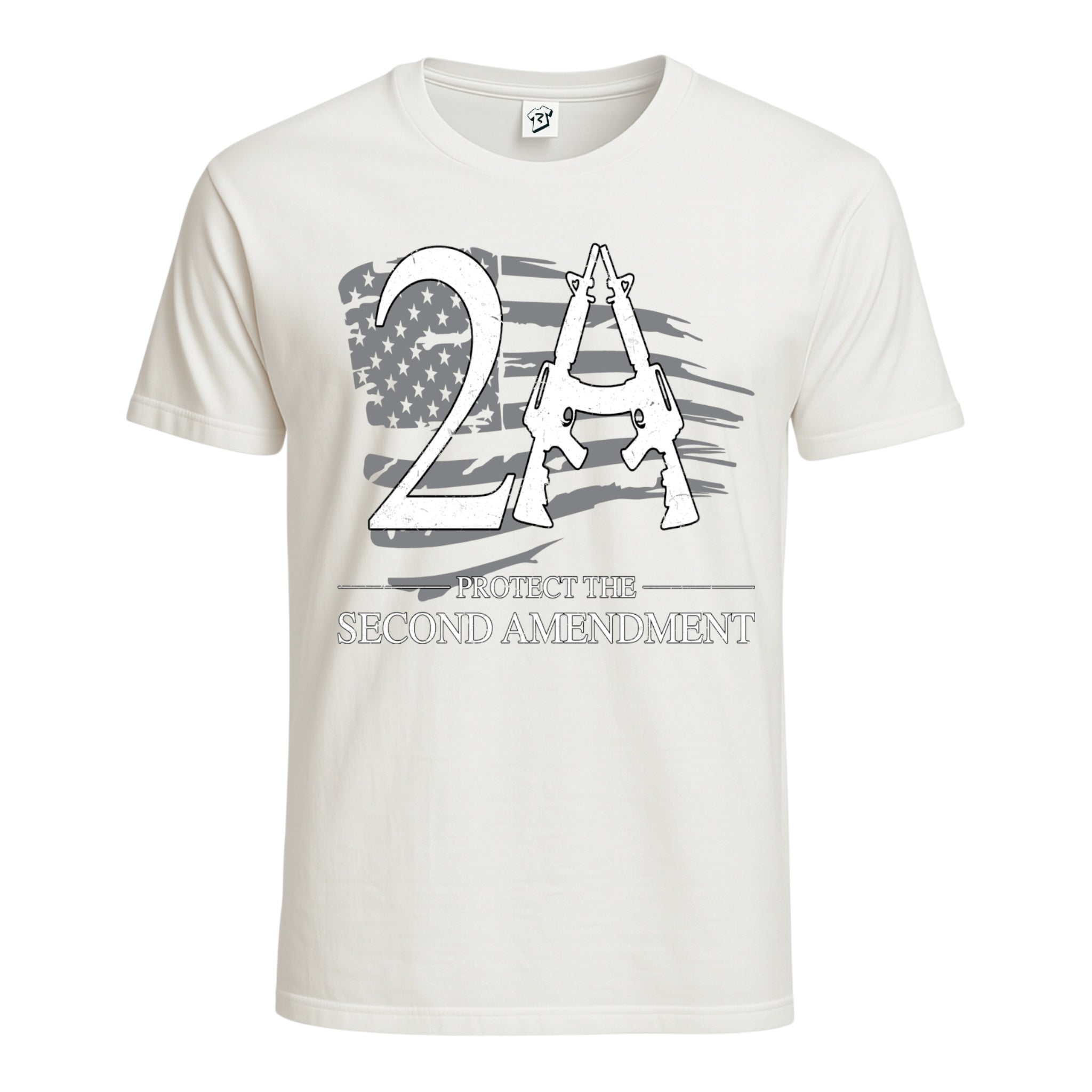 Tees Club graphic tee Protect the Second Amendment - Cotton Tee Navy Size 3XL detail