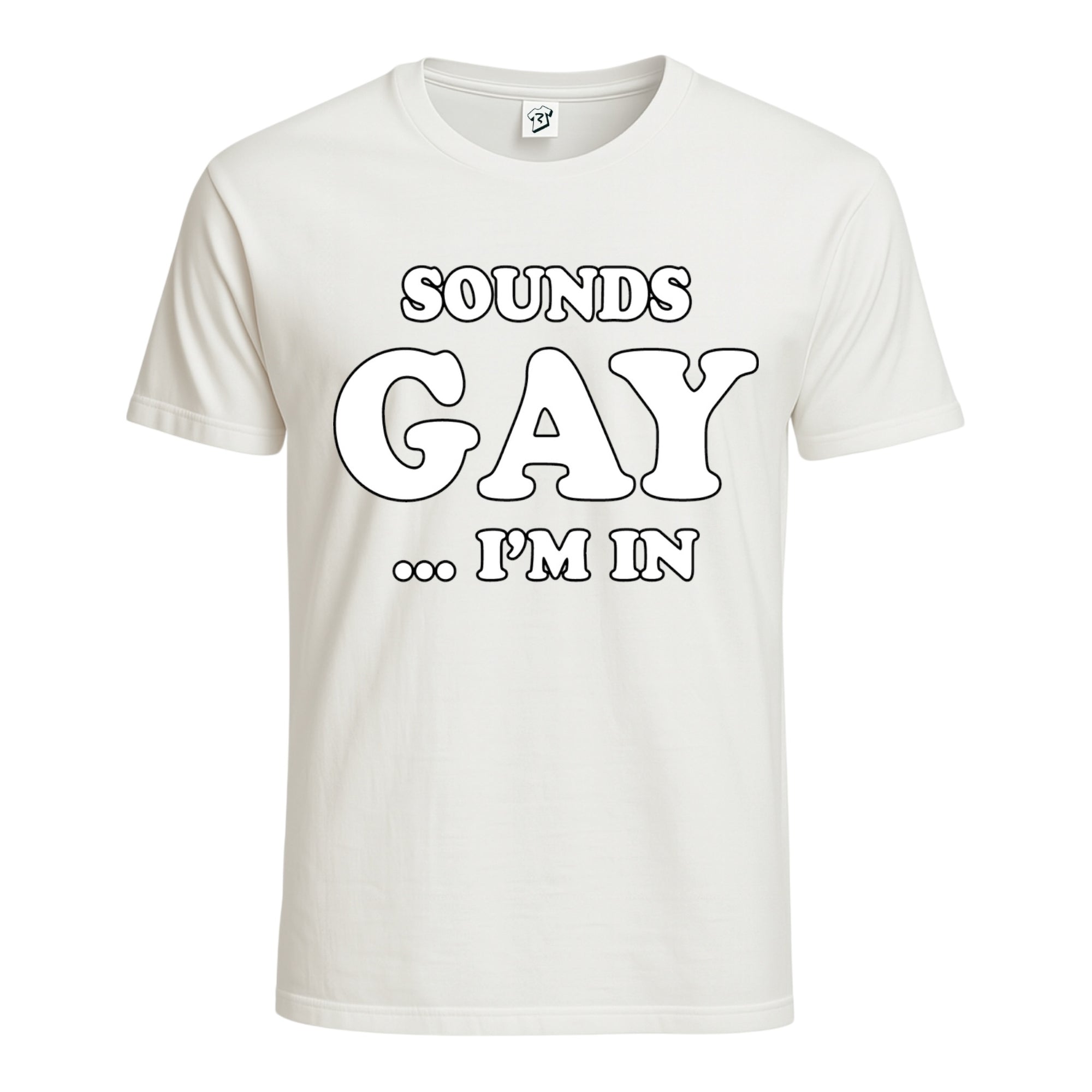 Tees Club graphic tee Sounds Gay I'm In - Cotton Tee Navy Size S back view
