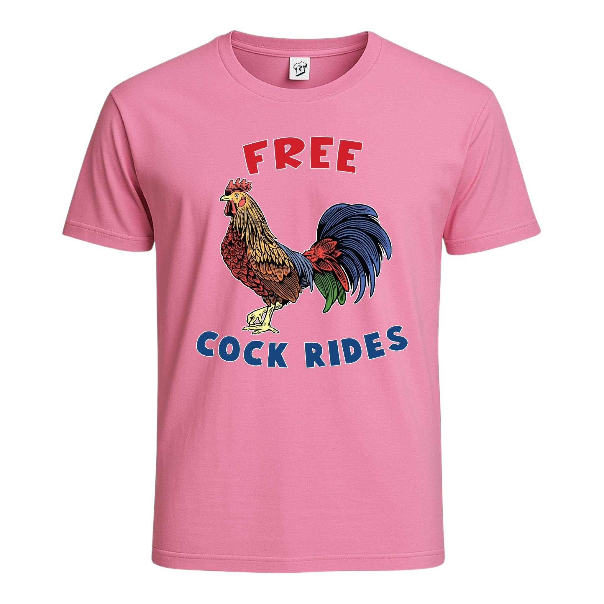 Tees Club graphic tee Free Cock Rides - Cotton Tee Navy Size M detail
