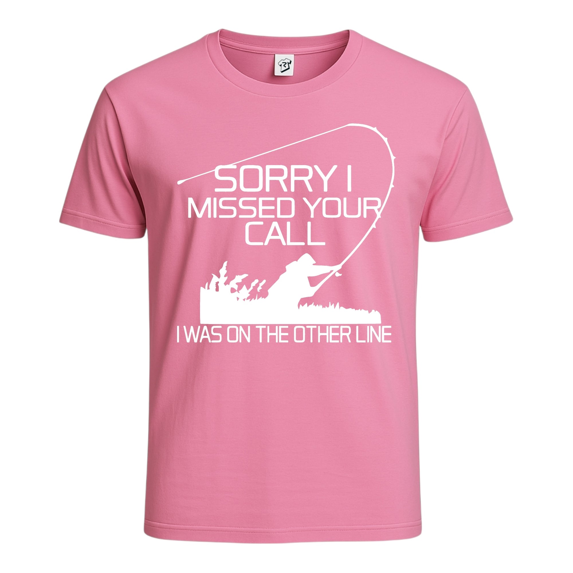 Tees Club graphic tee Sorry I Missed Your Call I Was On the Other Line - Cotton Tee Navy Size S back view