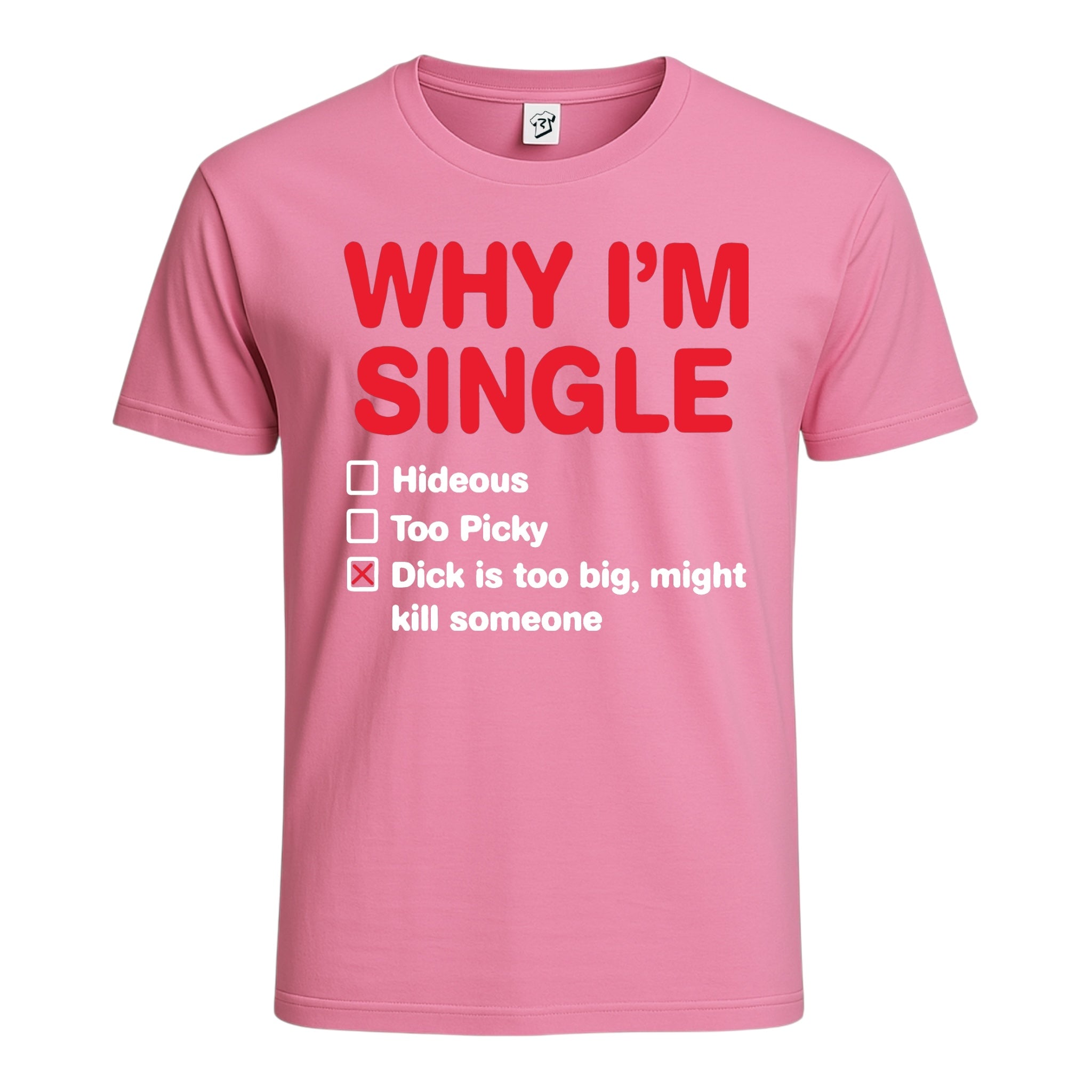 Tees Club graphic tee Why I'm Single - Cotton Tee Navy Size S back view