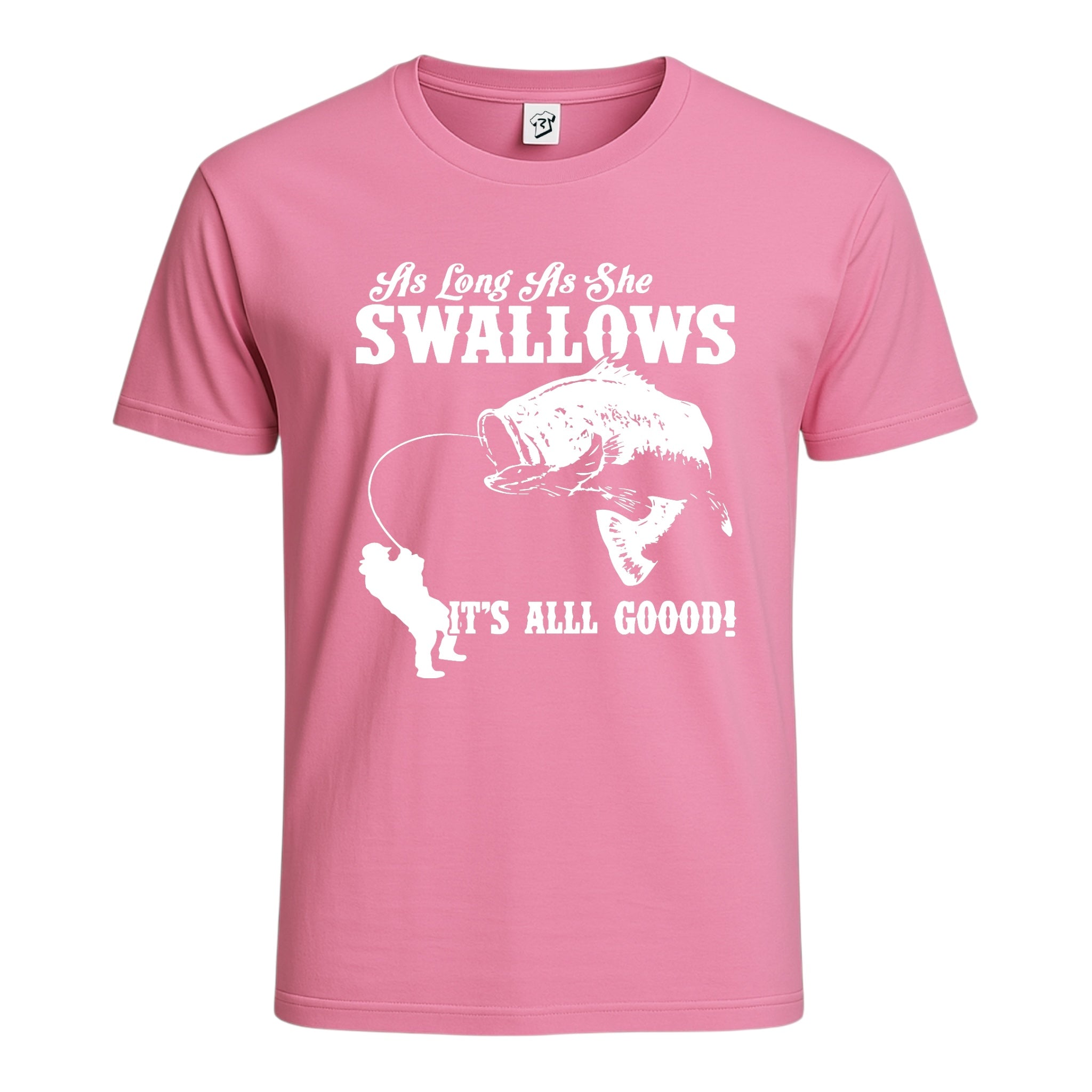 Tees Club graphic tee As Long as She Swallows It's All Good - Cotton Tee Navy Size M detail