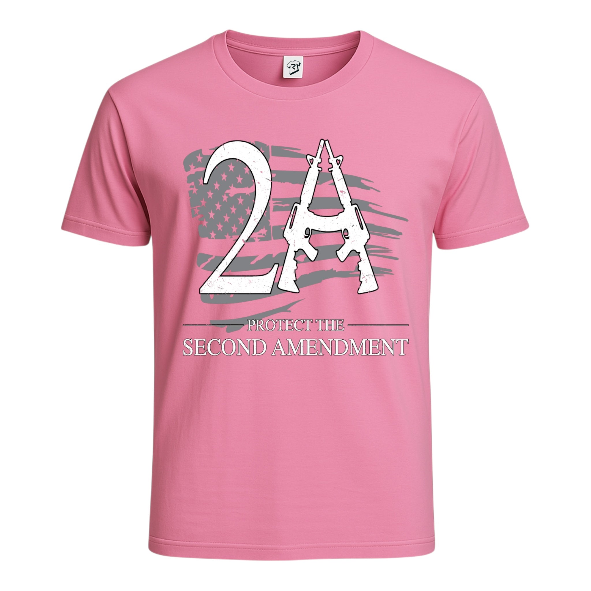 Tees Club graphic tee Protect the Second Amendment - Cotton Tee Navy Size M detail