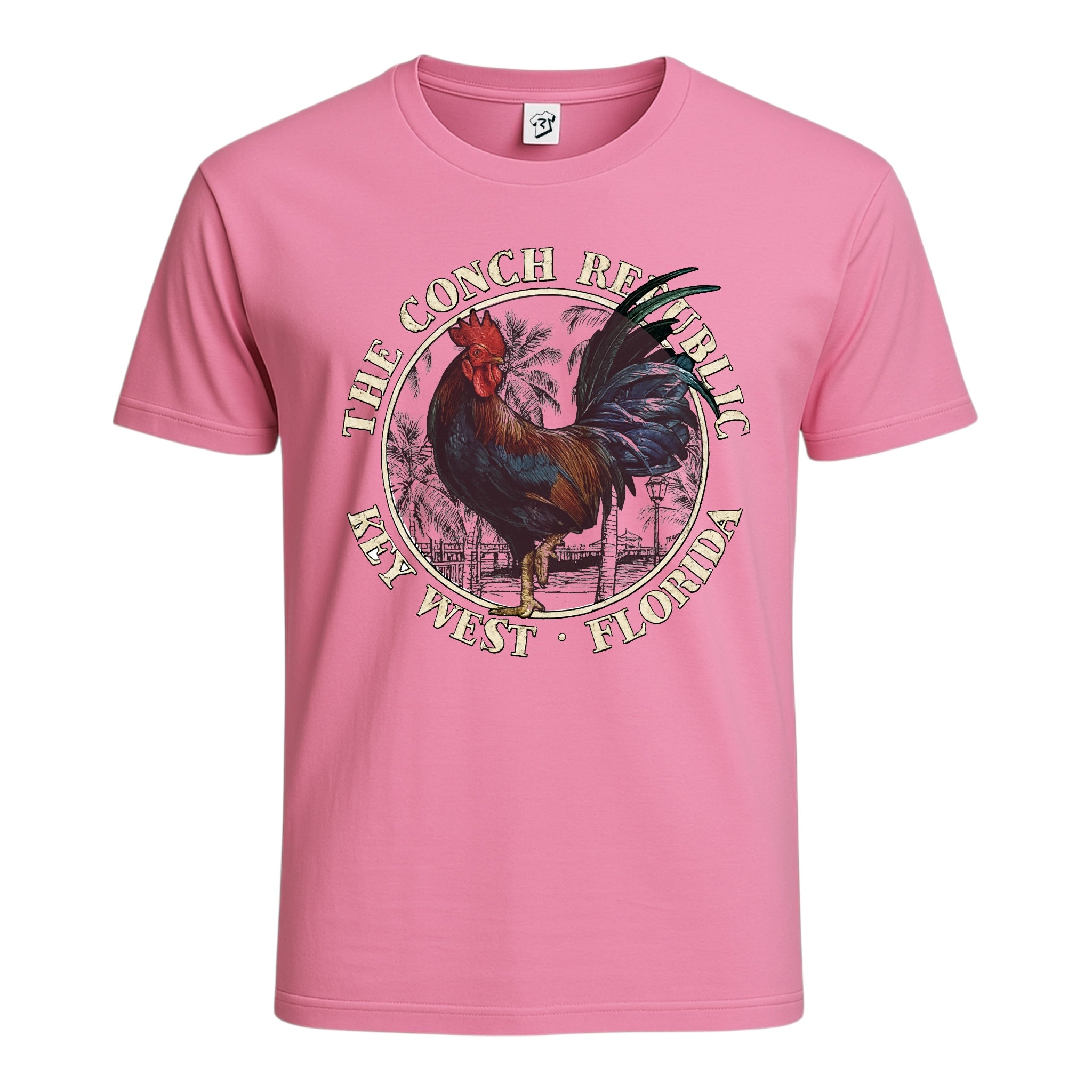 Tees Club graphic tee Rooster Conch Rep KW - Cotton Tee Navy Size S front view