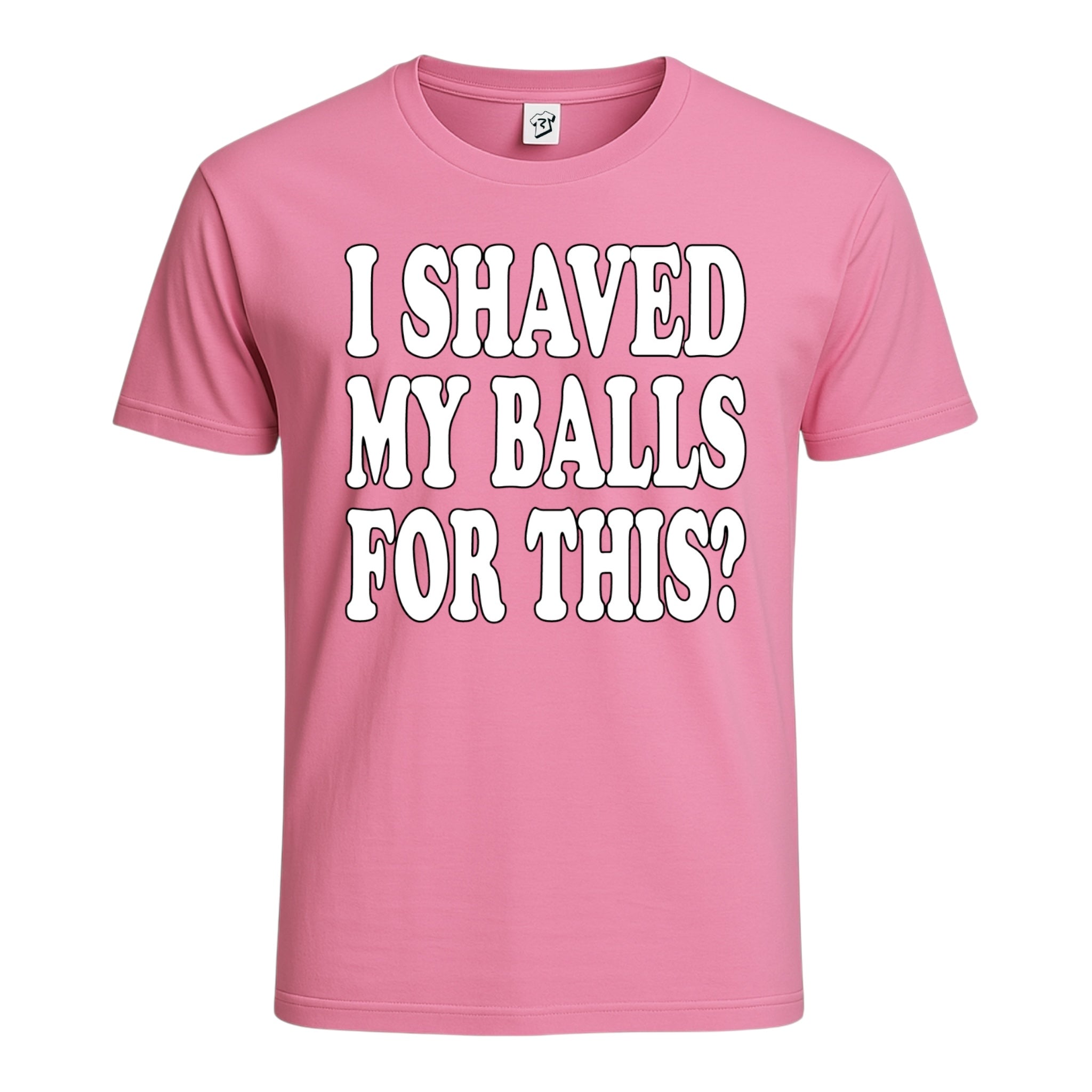 Tees Club graphic tee I Shaved My Balls For This? - Cotton Tee Navy Size M detail