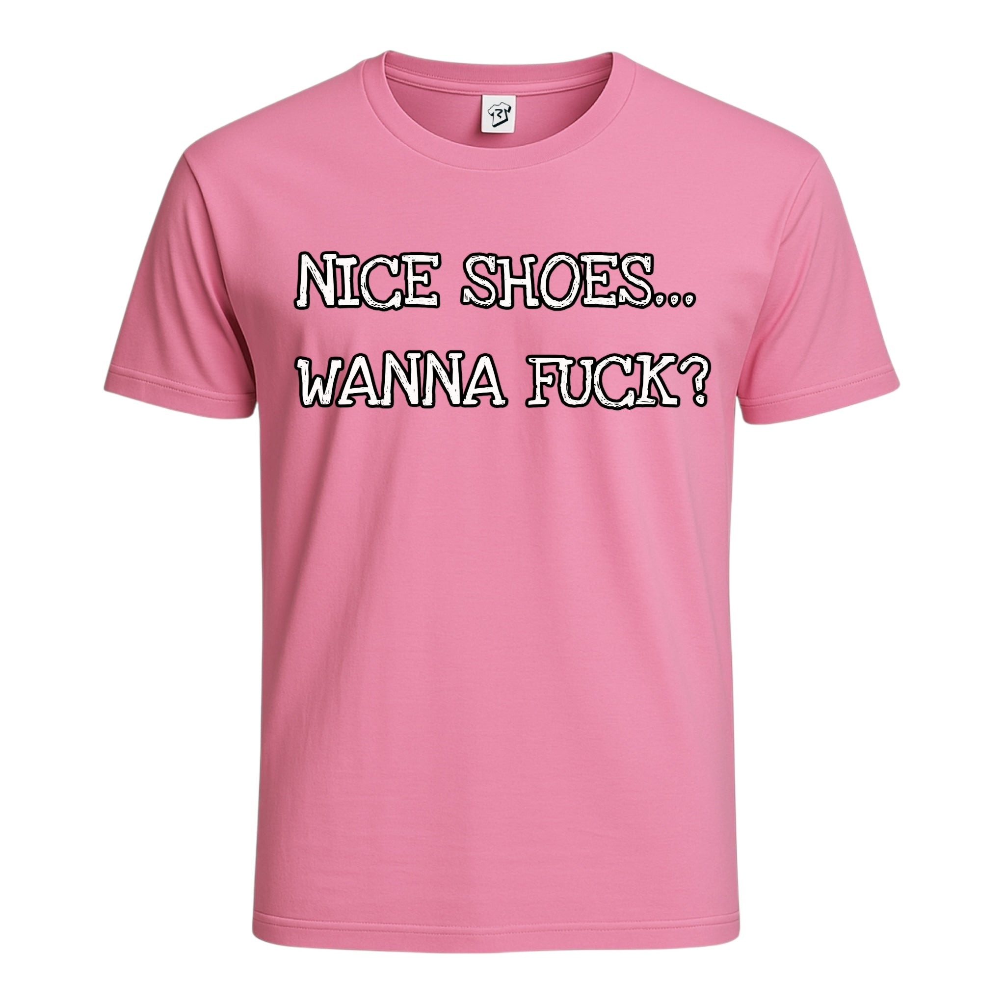 Tees Club graphic tee Nice Shoes...Wanna Fuck? - Cotton Tee Navy Size S back view