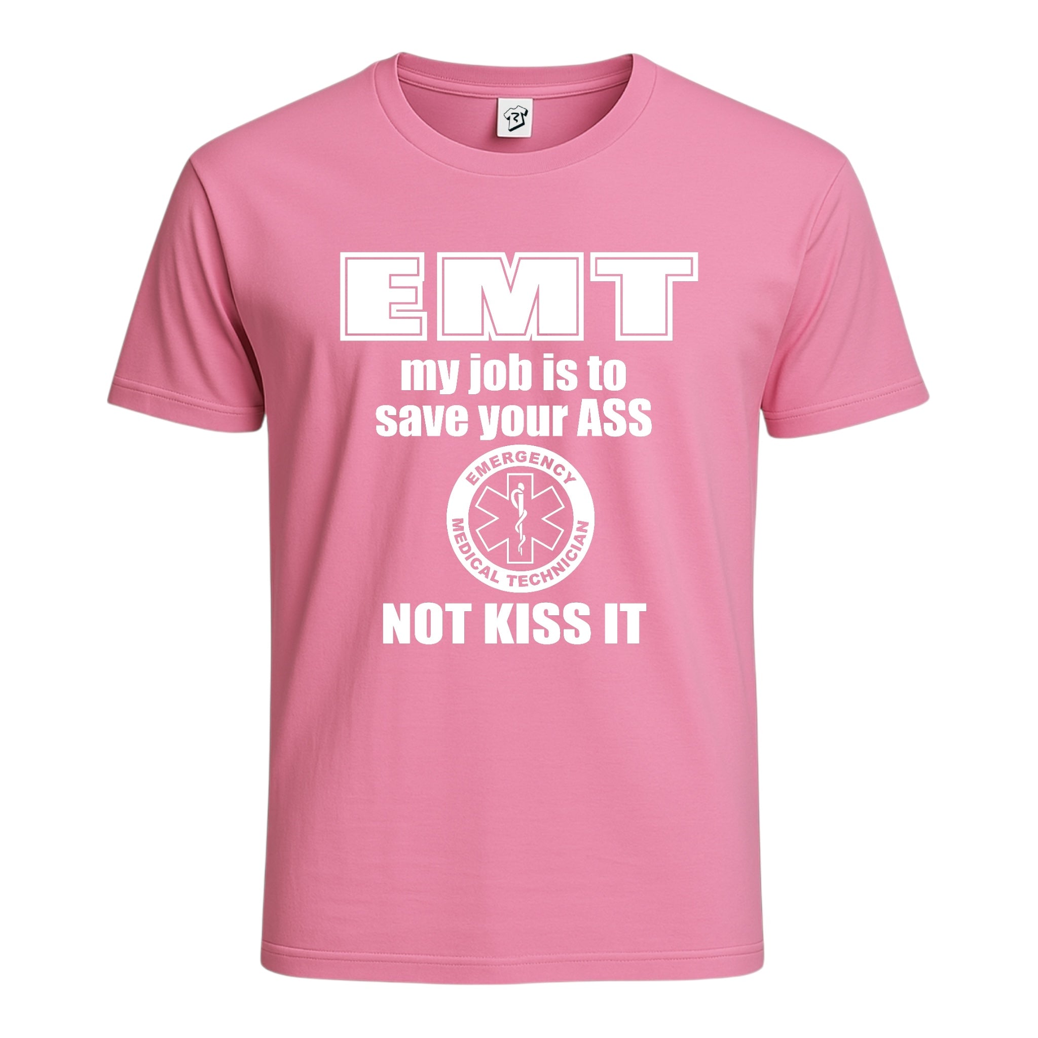 Tees Club graphic tee EMT My Job Is to Save Your Ass Not Kiss It - Cotton Tee Navy Size M detail