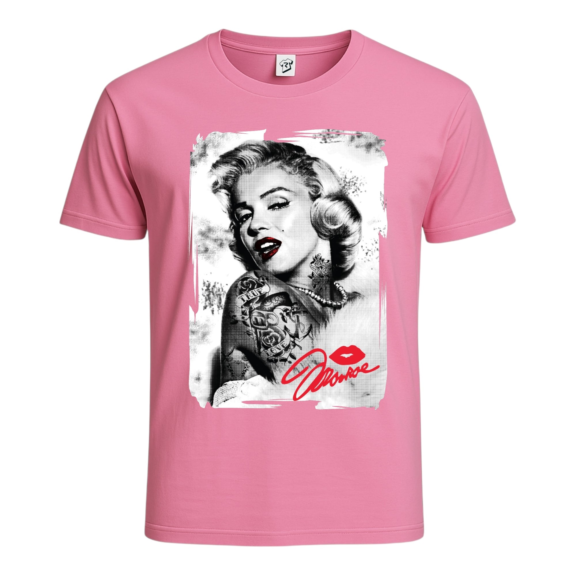 Tees Club graphic tee Marilyn Monroe Kiss - Cotton Tee Navy Size S back view