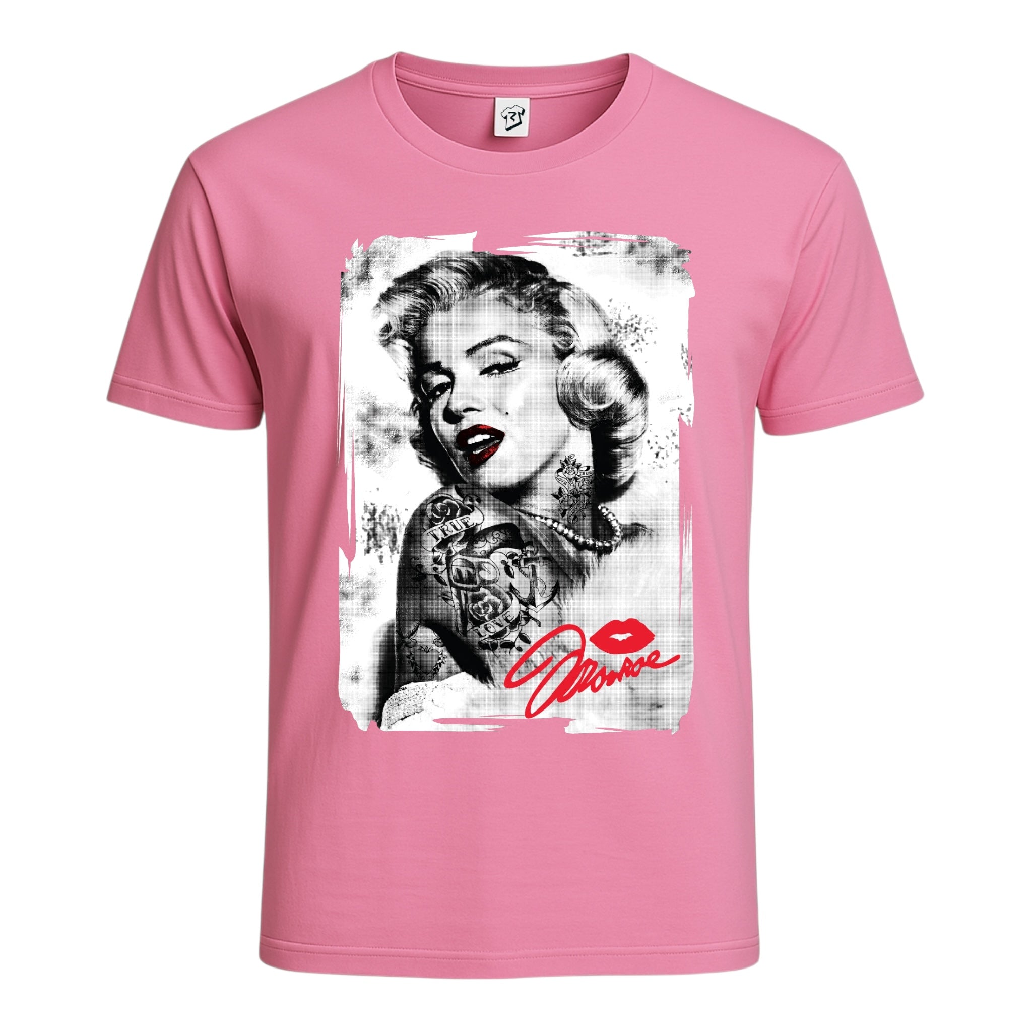 Tees Club graphic tee Marilyn Monroe Kiss - Cotton Tee Navy Size S back view
