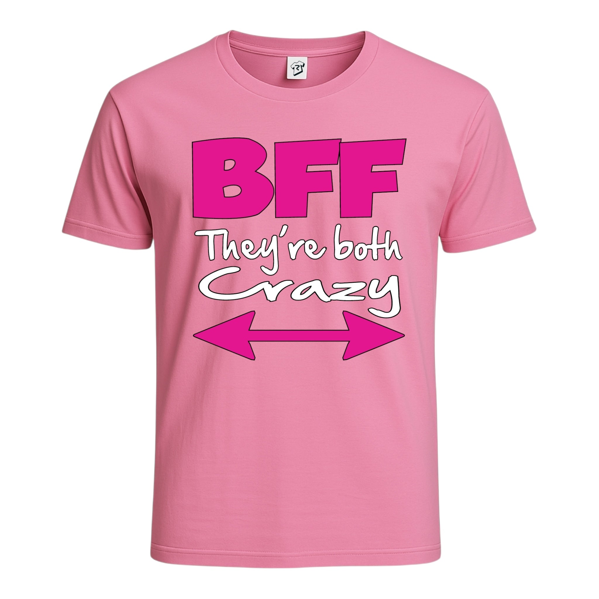 Tees Club graphic tee BFF They're Both Crazy - Cotton Tee Navy Size M detail
