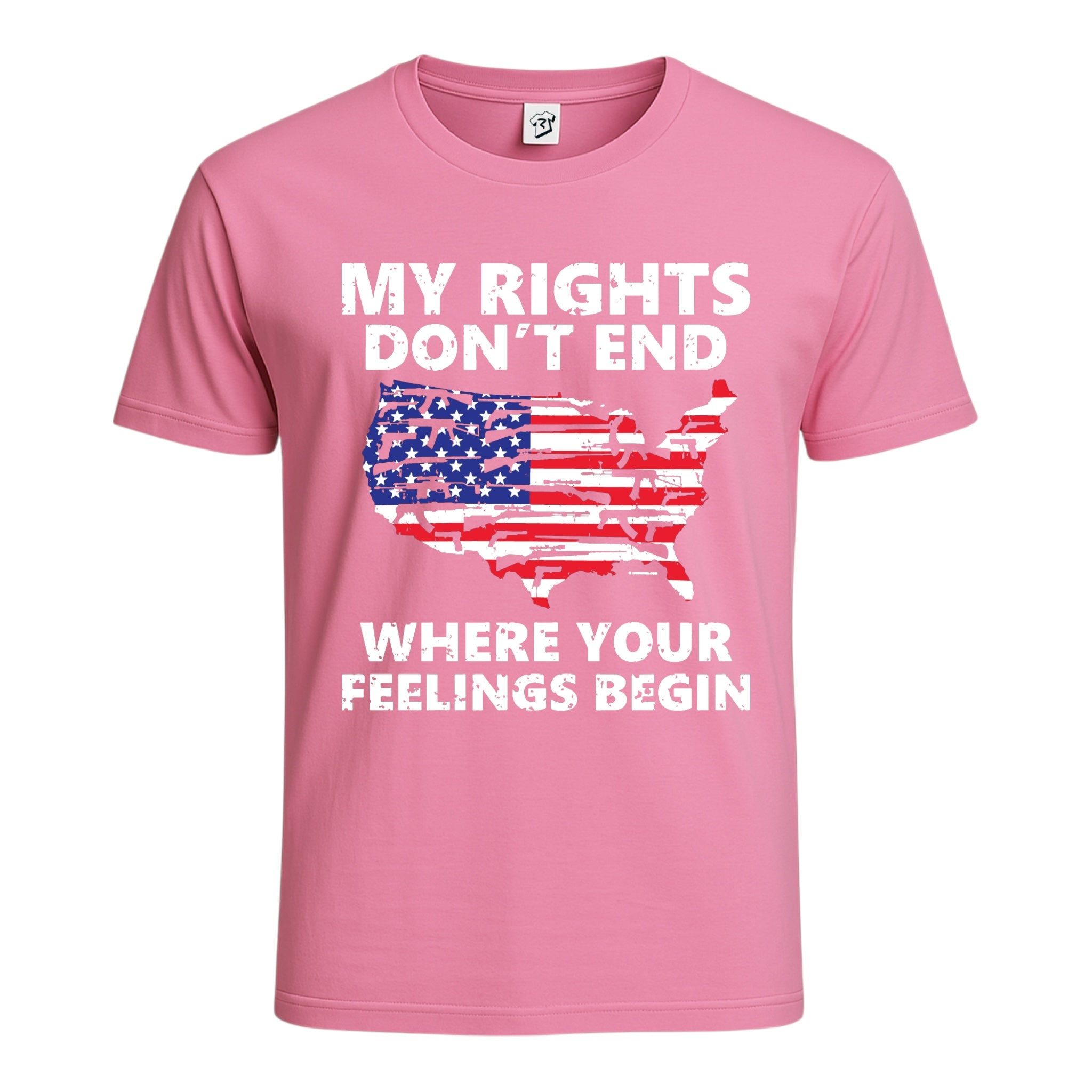 Tees Club graphic tee My Rights Don't End Where Your Feelings Begin - Cotton Tee Navy Size M detail