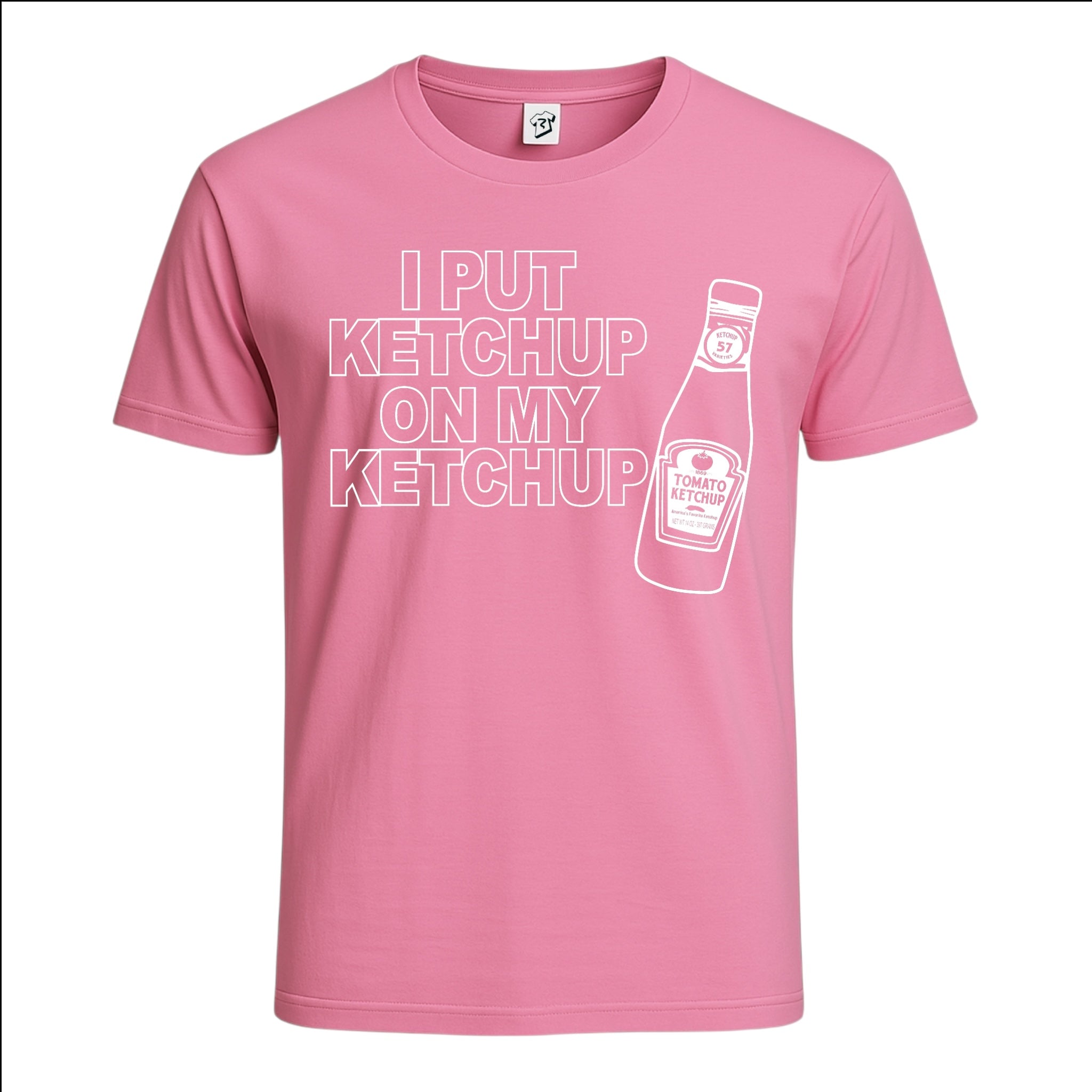 Tees Club graphic tee I Put Ketchup on My Ketchup - Cotton Tee Navy Size M detail