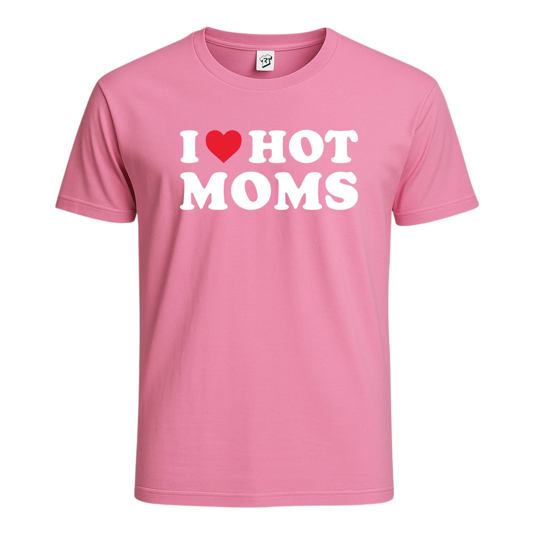 Tees Club graphic tee I Love Hot Moms - Cotton Tee Navy Size S back view
