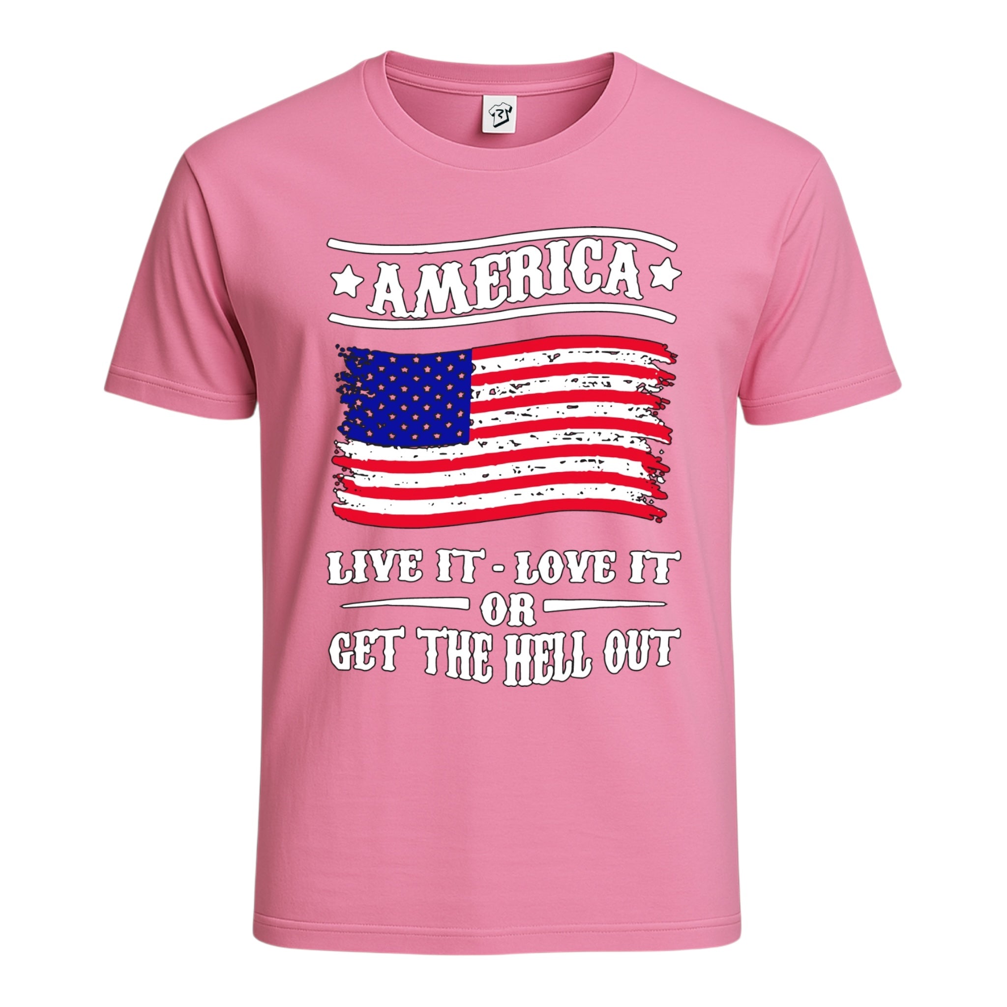 Tees Club graphic tee America Live It, Love It or Get the Hell Out - Cotton Tee Navy Size M detail