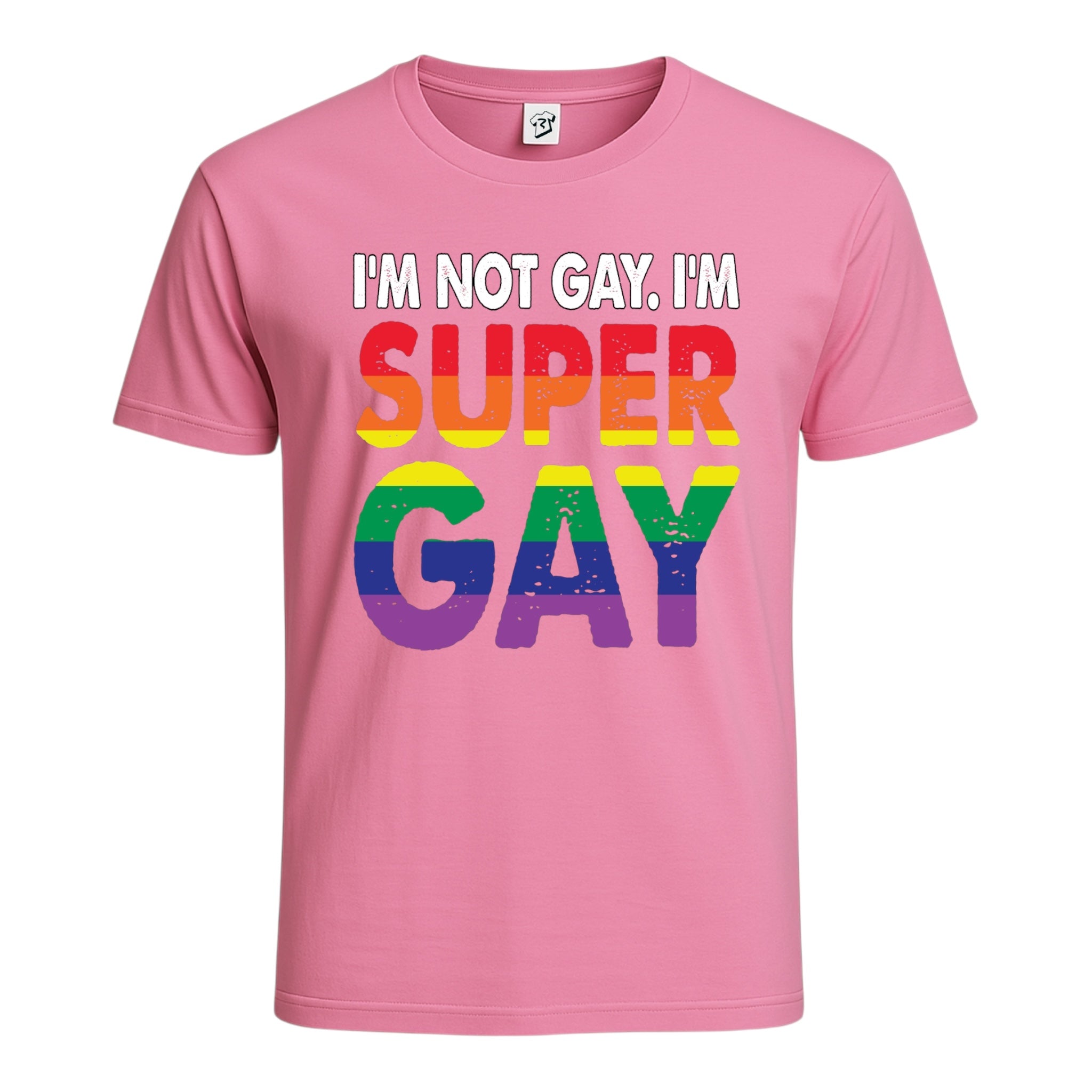 Tees Club graphic tee I'm Not Gay I'm Super Gay - Cotton Tee Navy Size M detail
