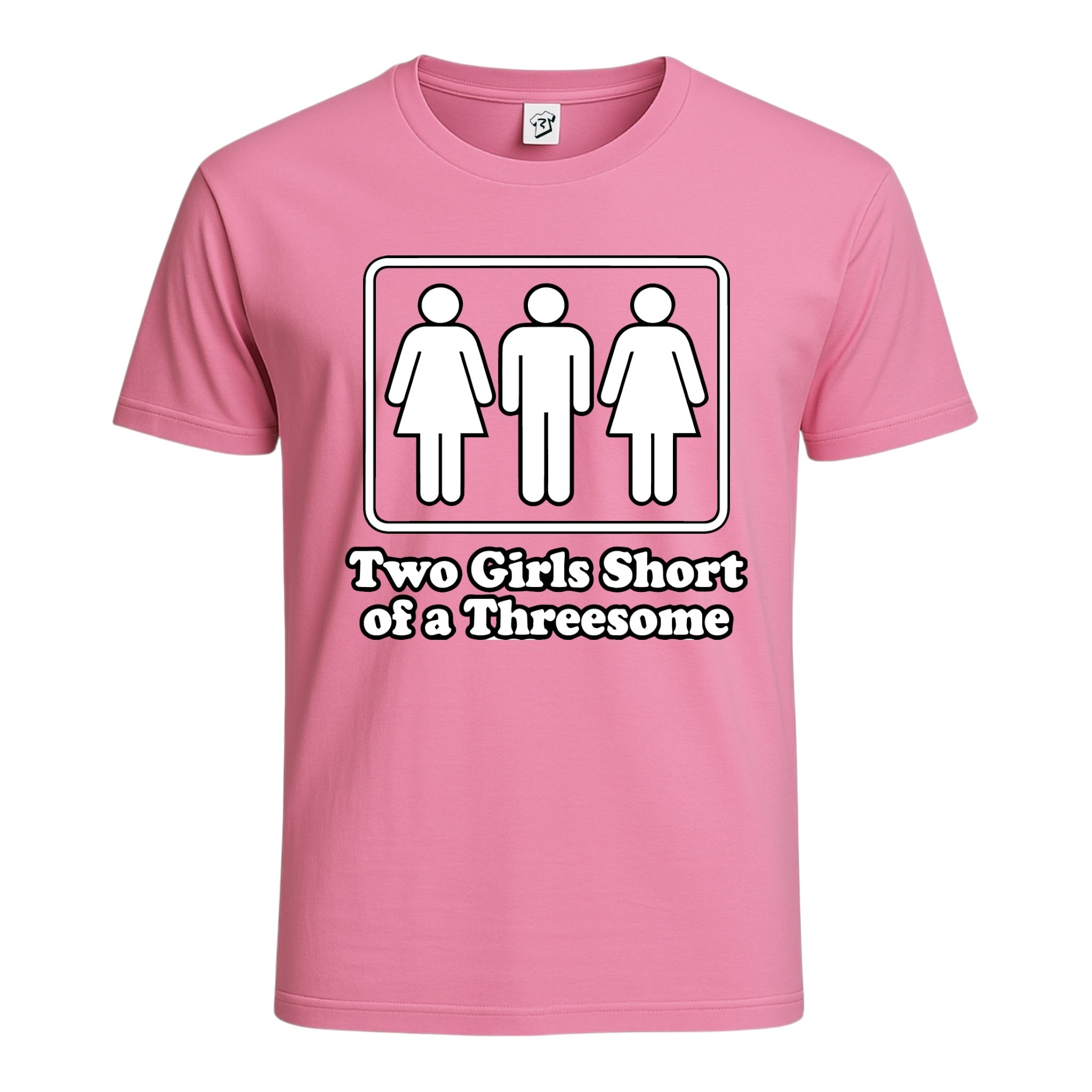 Tees Club graphic tee Two Girls Short of a Threesome - Cotton Tee Navy Size M detail