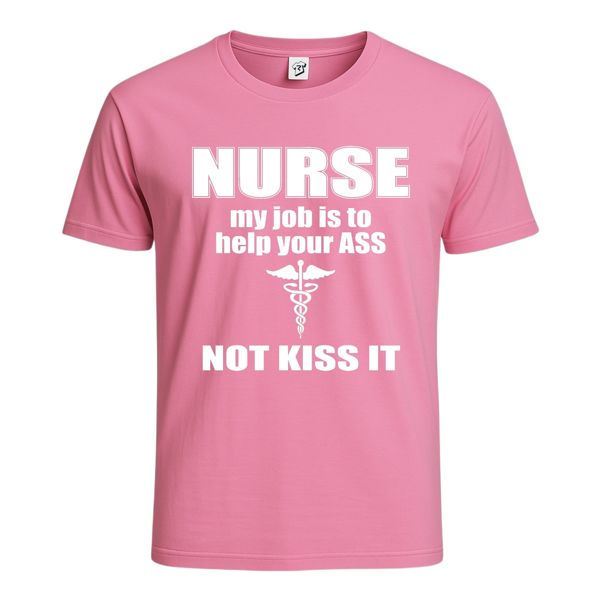 Tees Club graphic tee Nurse My Job Is to Help Your Ass Not Kiss It - Cotton Tee Navy Size S front view