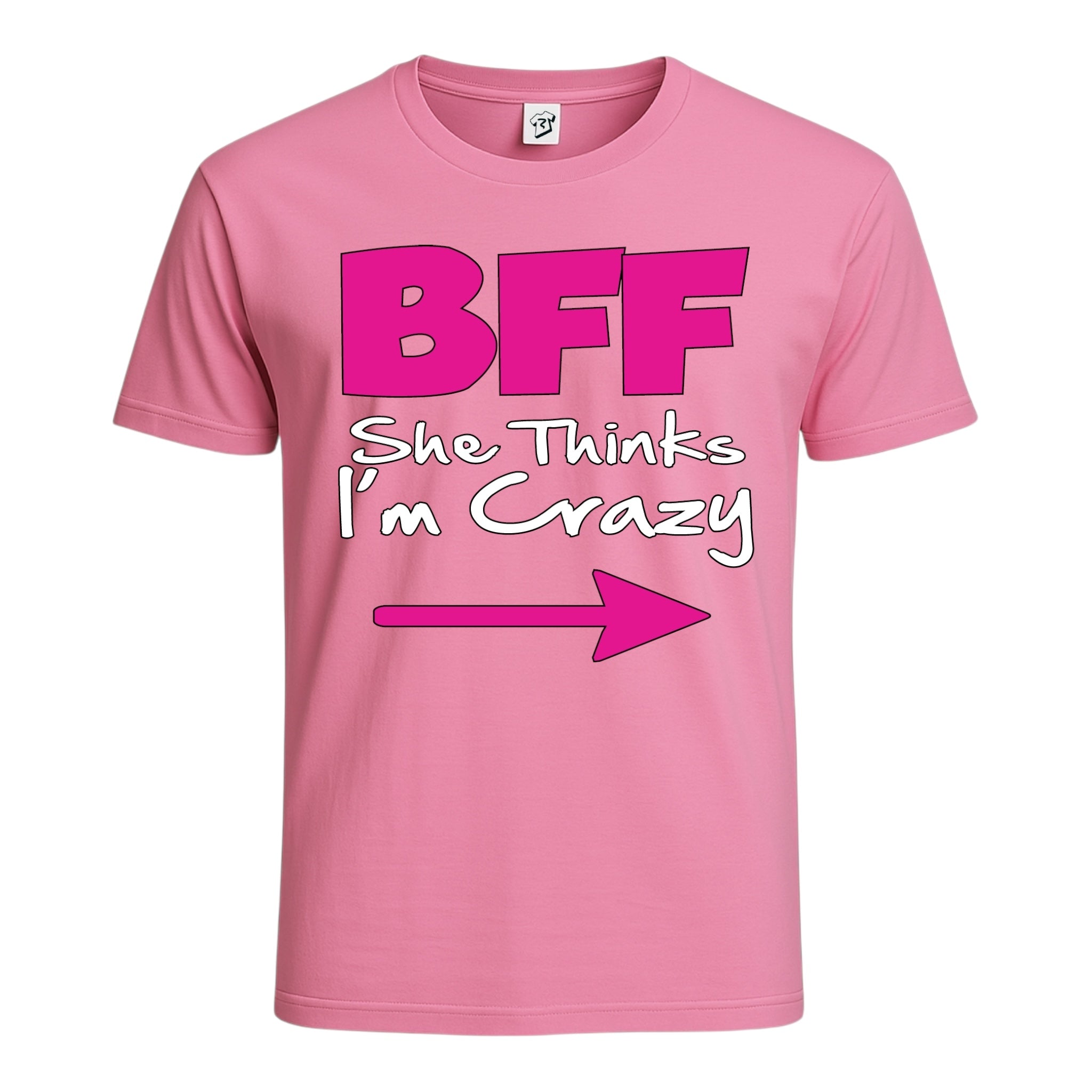 Tees Club graphic tee BFF She Thinks I'm Crazy - Cotton Tee Navy Size M detail