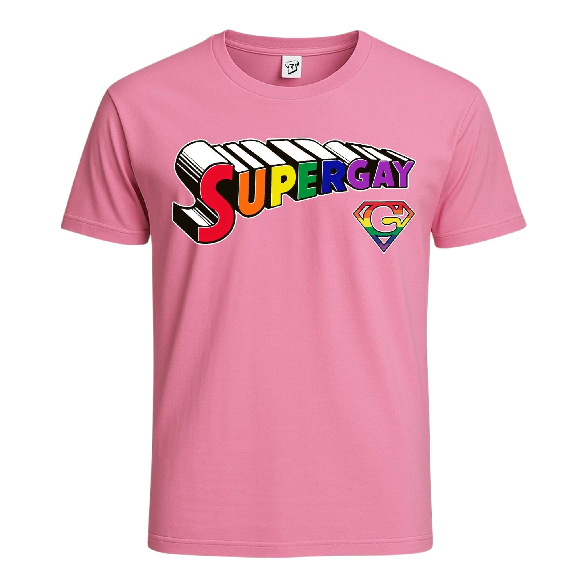 Tees Club graphic tee Supergay - Cotton Tee Navy Size S back view