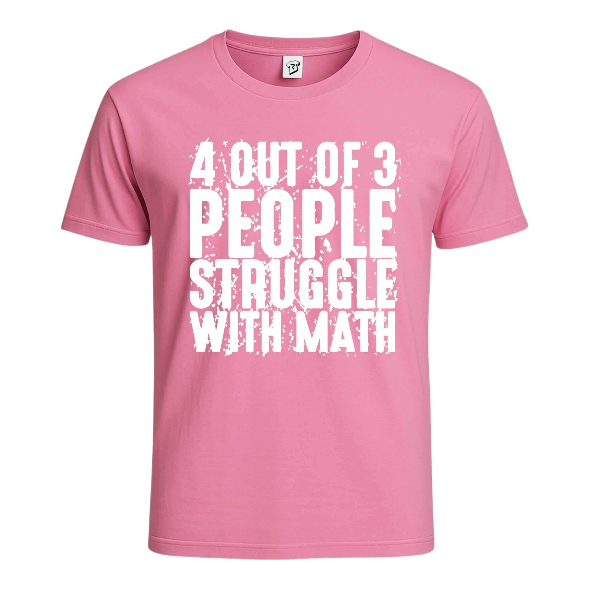 Tees Club graphic tee 4 Out of 3 People Struggle With Math - Cotton Tee Navy Size M detail