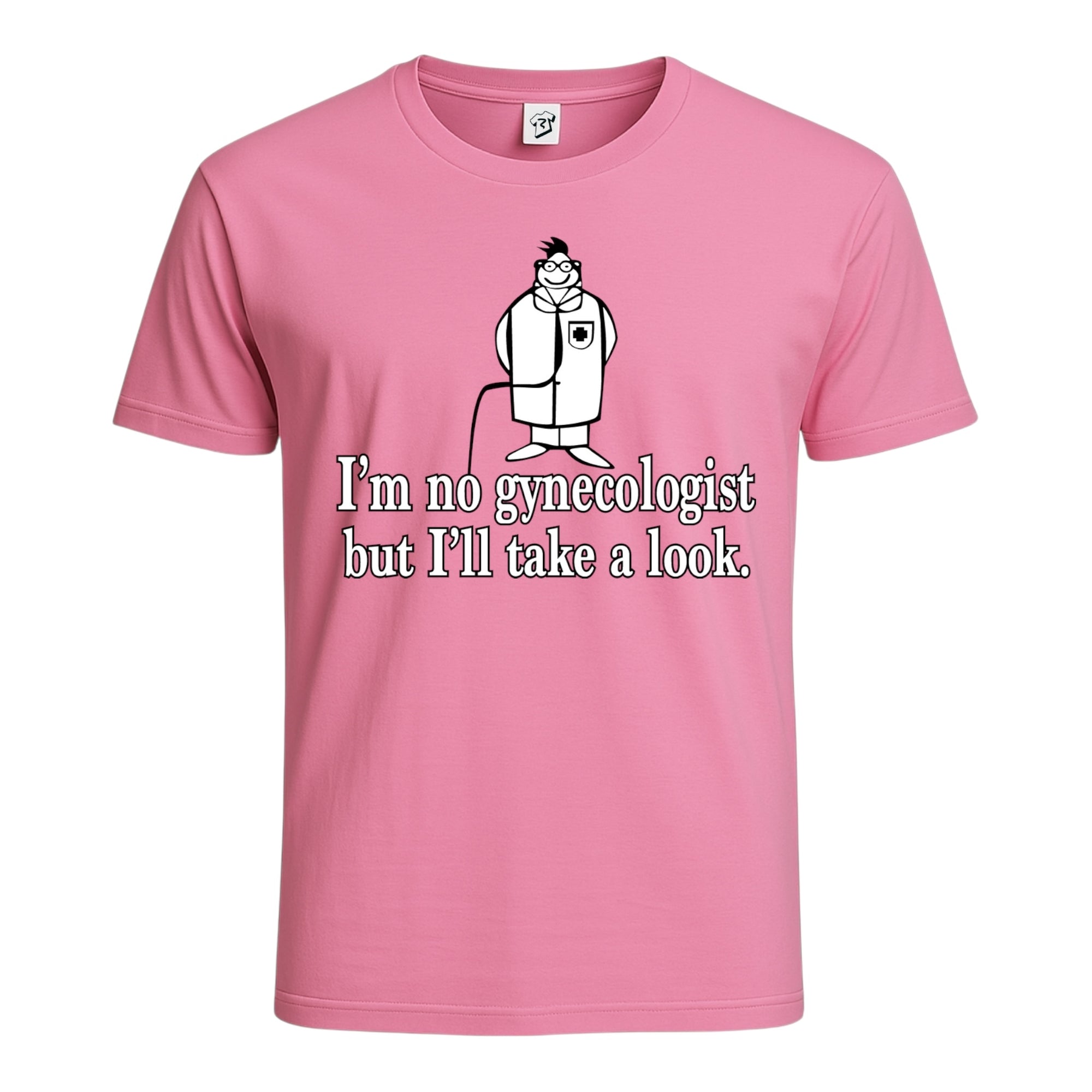 Tees Club graphic tee I'm No Gynecologist But I'll Take a Look - Cotton Tee Navy Size S back view