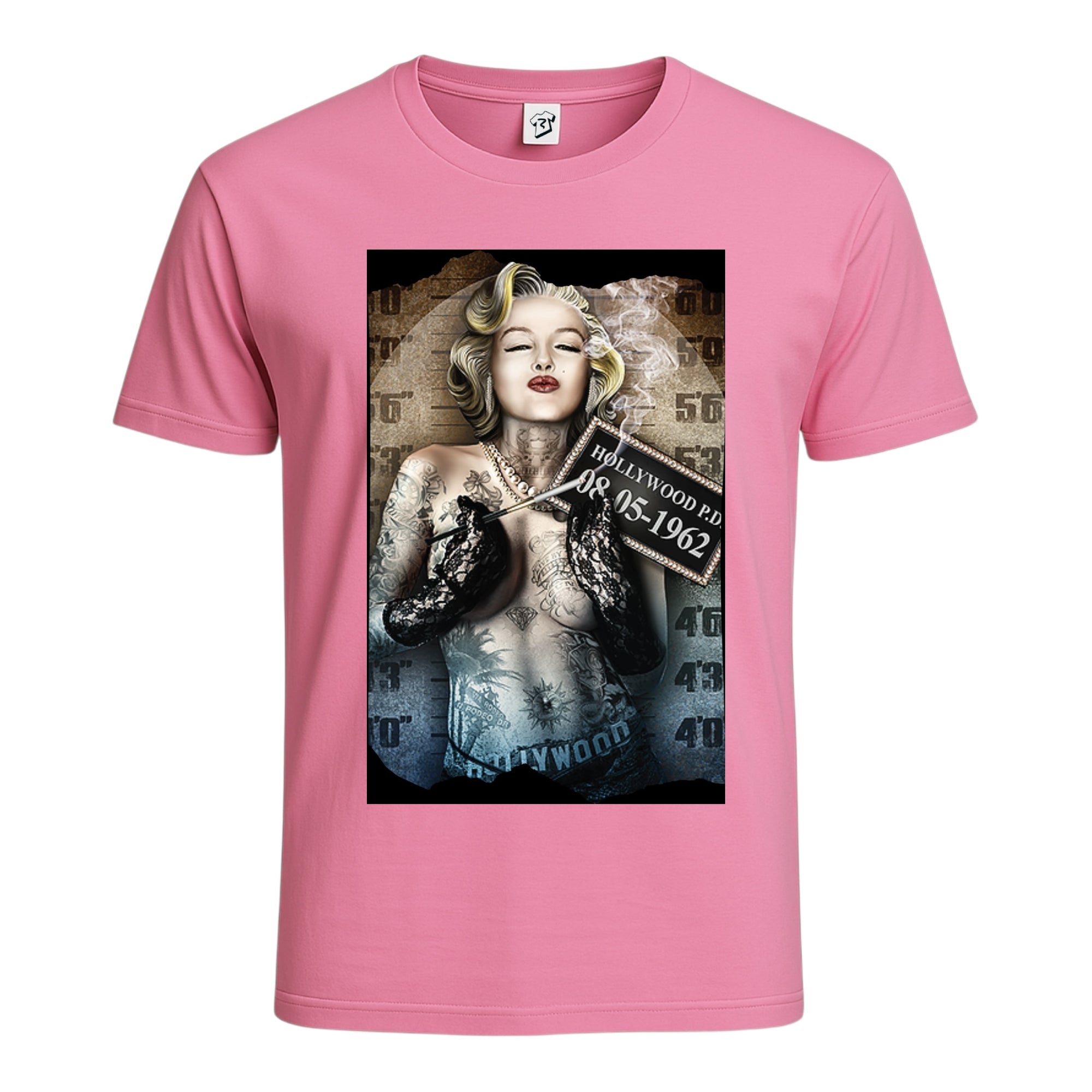Tees Club graphic tee Marilyn Monroe Hollywood - Cotton Tee Navy Size S back view