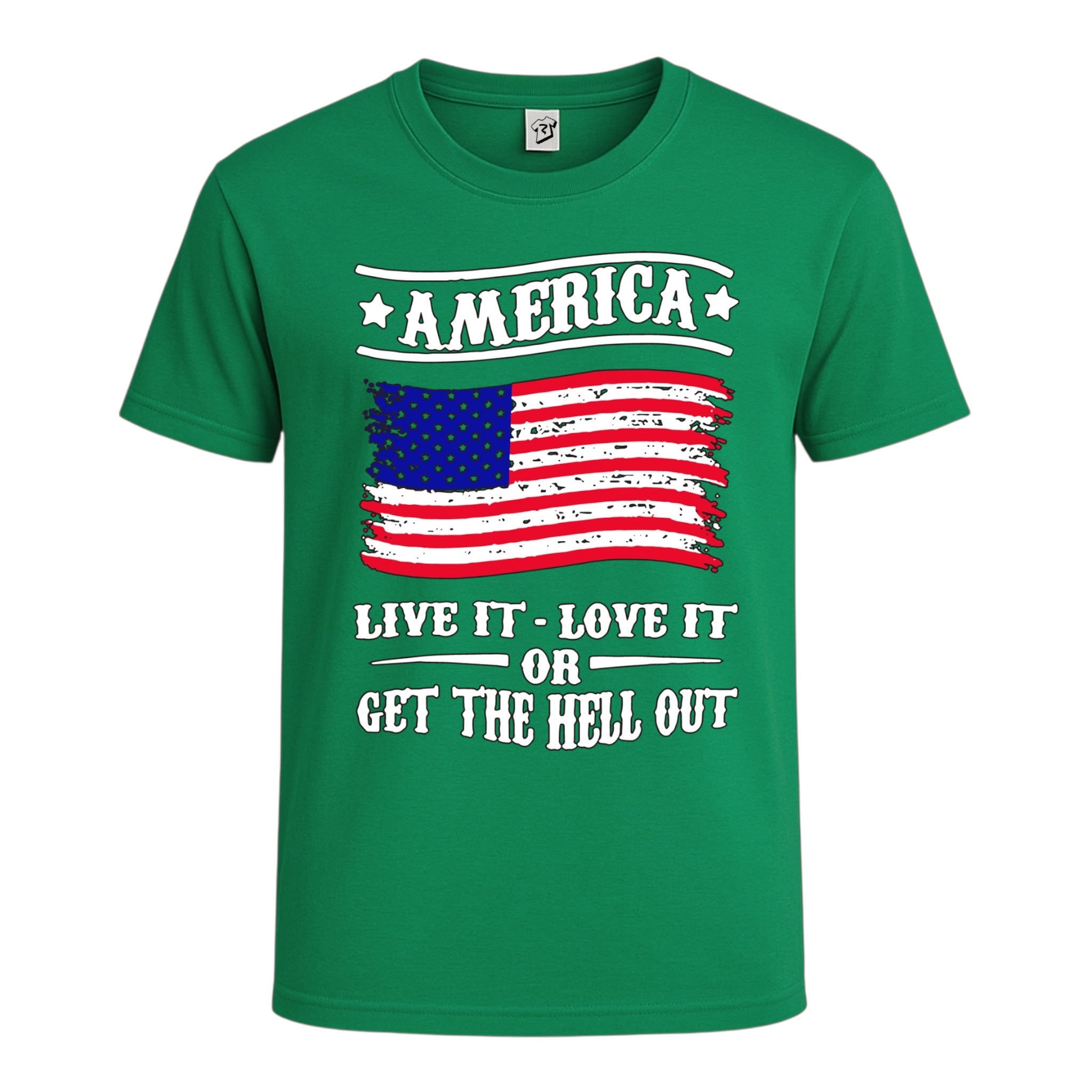 Tees Club graphic tee America Live It, Love It or Get the Hell Out - Cotton Tee Navy Size L detail