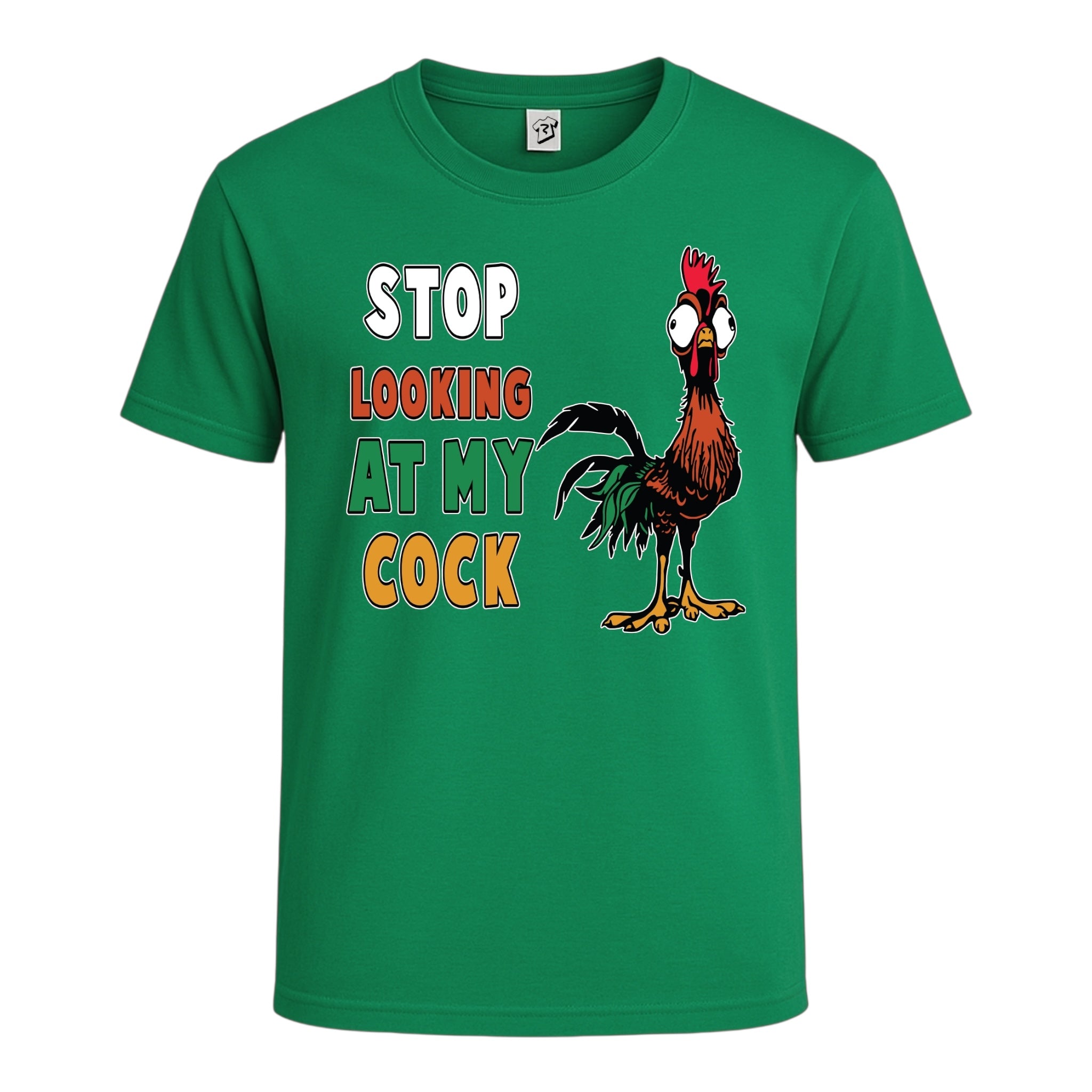 Tees Club graphic tee Stop Looking At My Cock - Cotton Tee Navy Size S front view