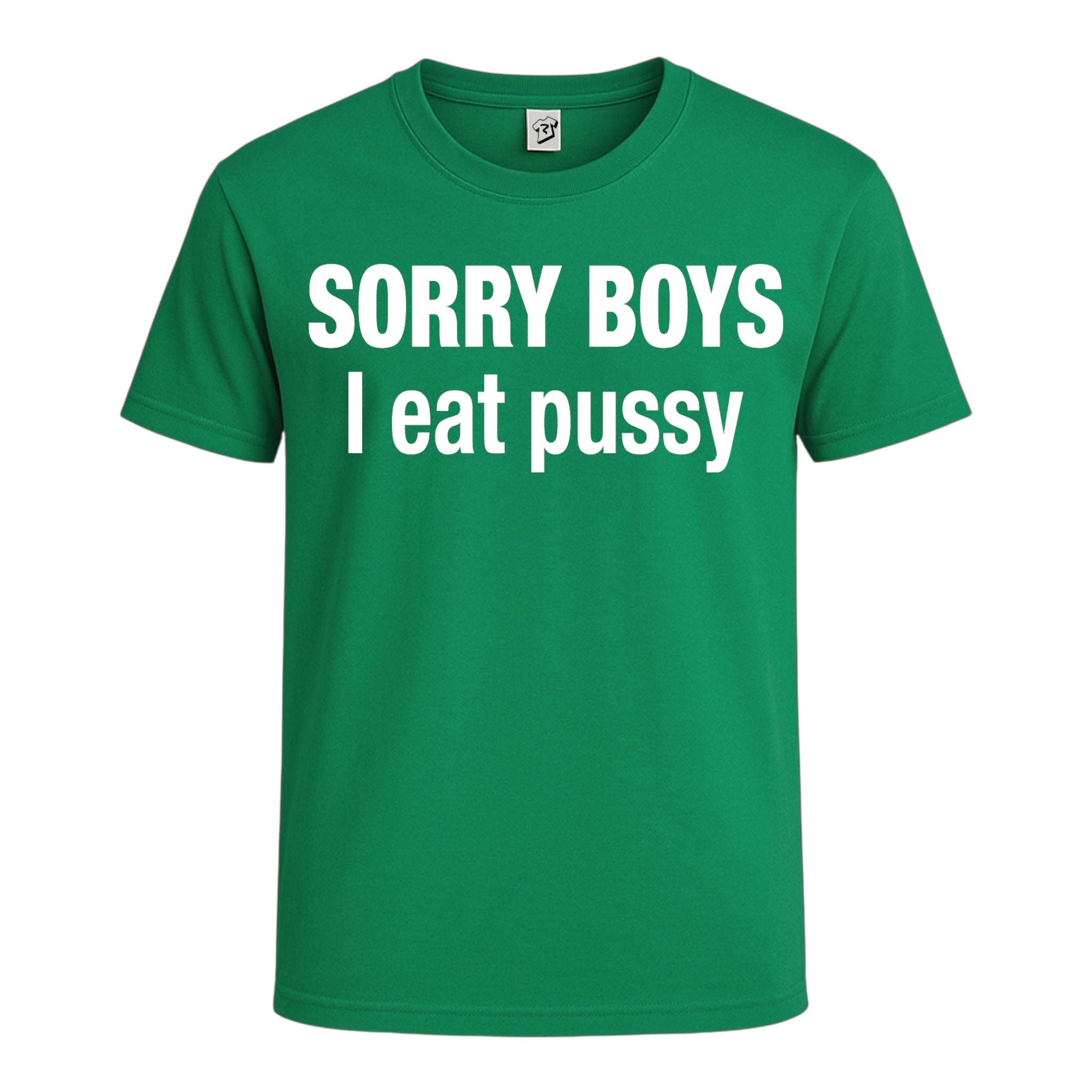 Tees Club graphic tee Sorry Boys I Eat Pussy - Cotton Tee Navy Size S front view