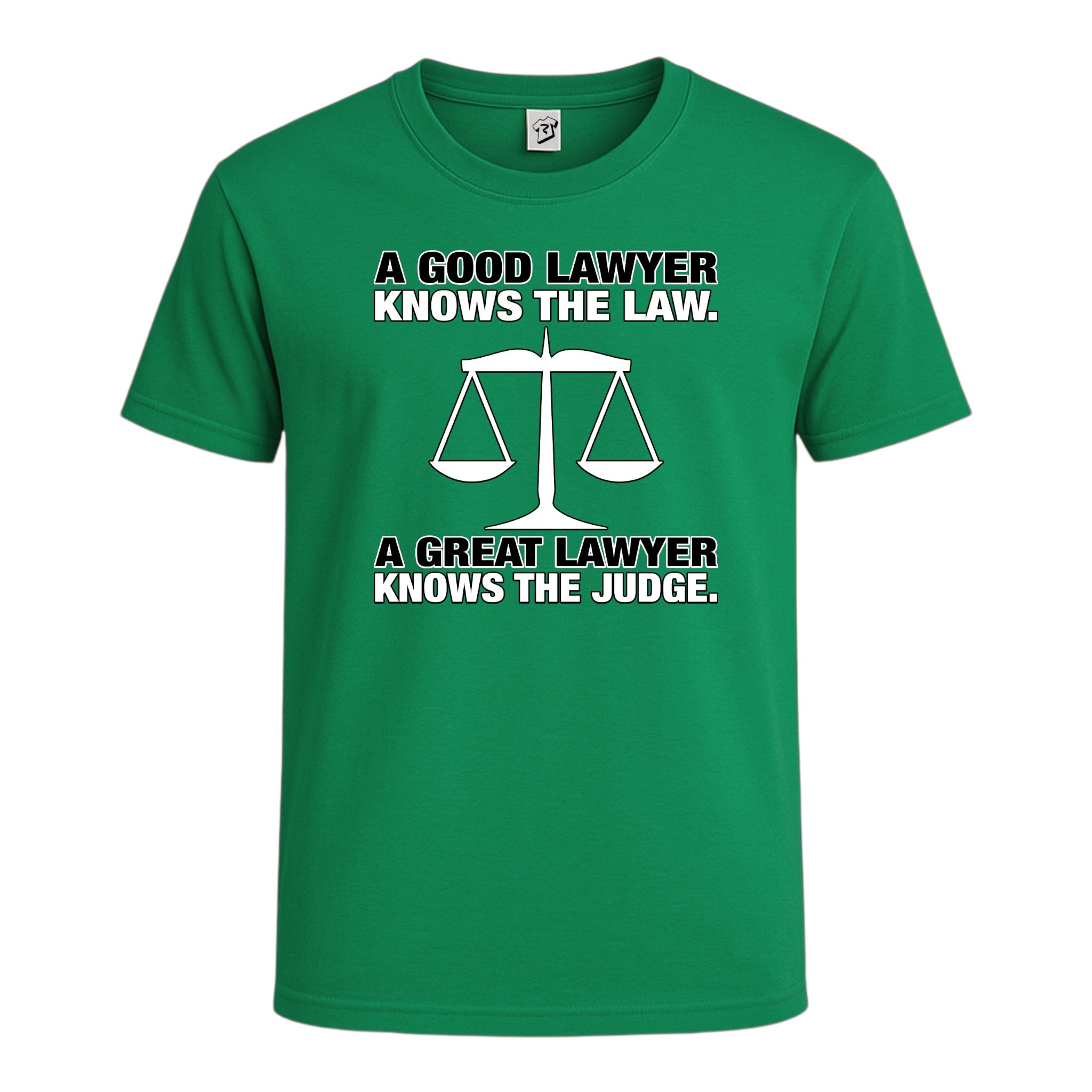 Tees Club graphic tee A Good Lawyer Knows the Law - Cotton Tee Navy Size L detail