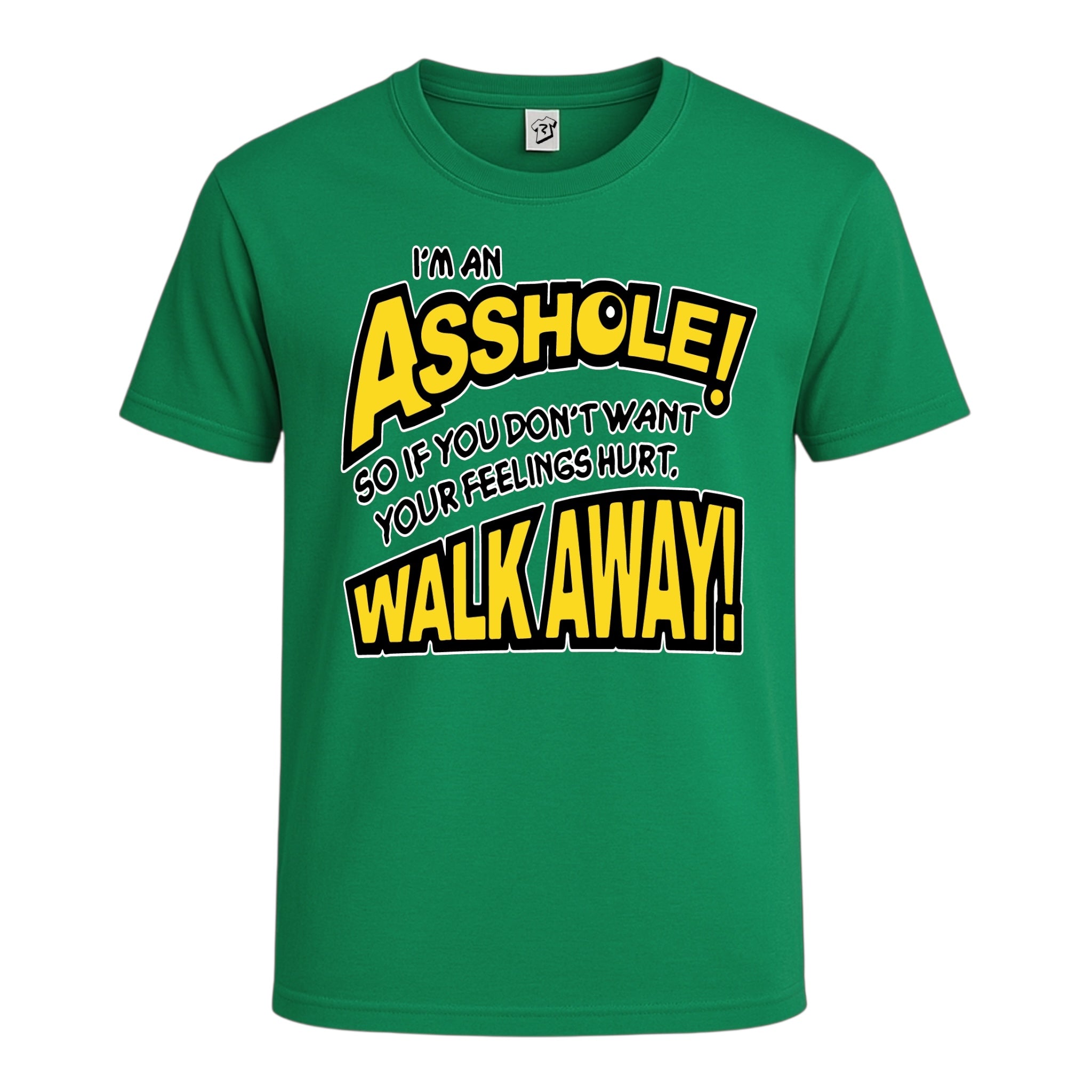 Tees Club graphic tee I'm an Asshole so If You Don't Want Your Feelings Hurt Walk Away! - Cotton Tee Navy Size L detail