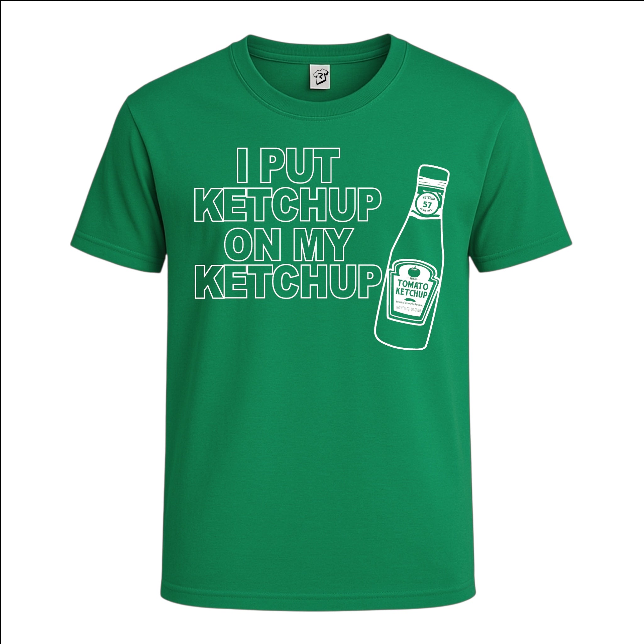 Tees Club graphic tee I Put Ketchup on My Ketchup - Cotton Tee Navy Size L detail