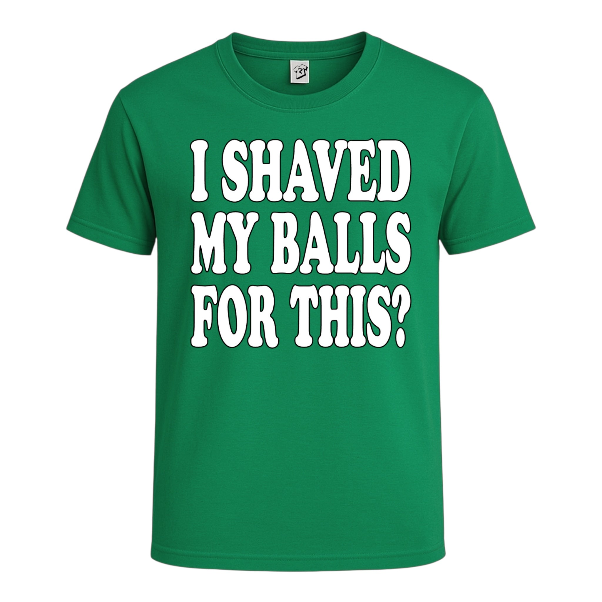 Tees Club graphic tee I Shaved My Balls For This? - Cotton Tee Navy Size 3XL detail