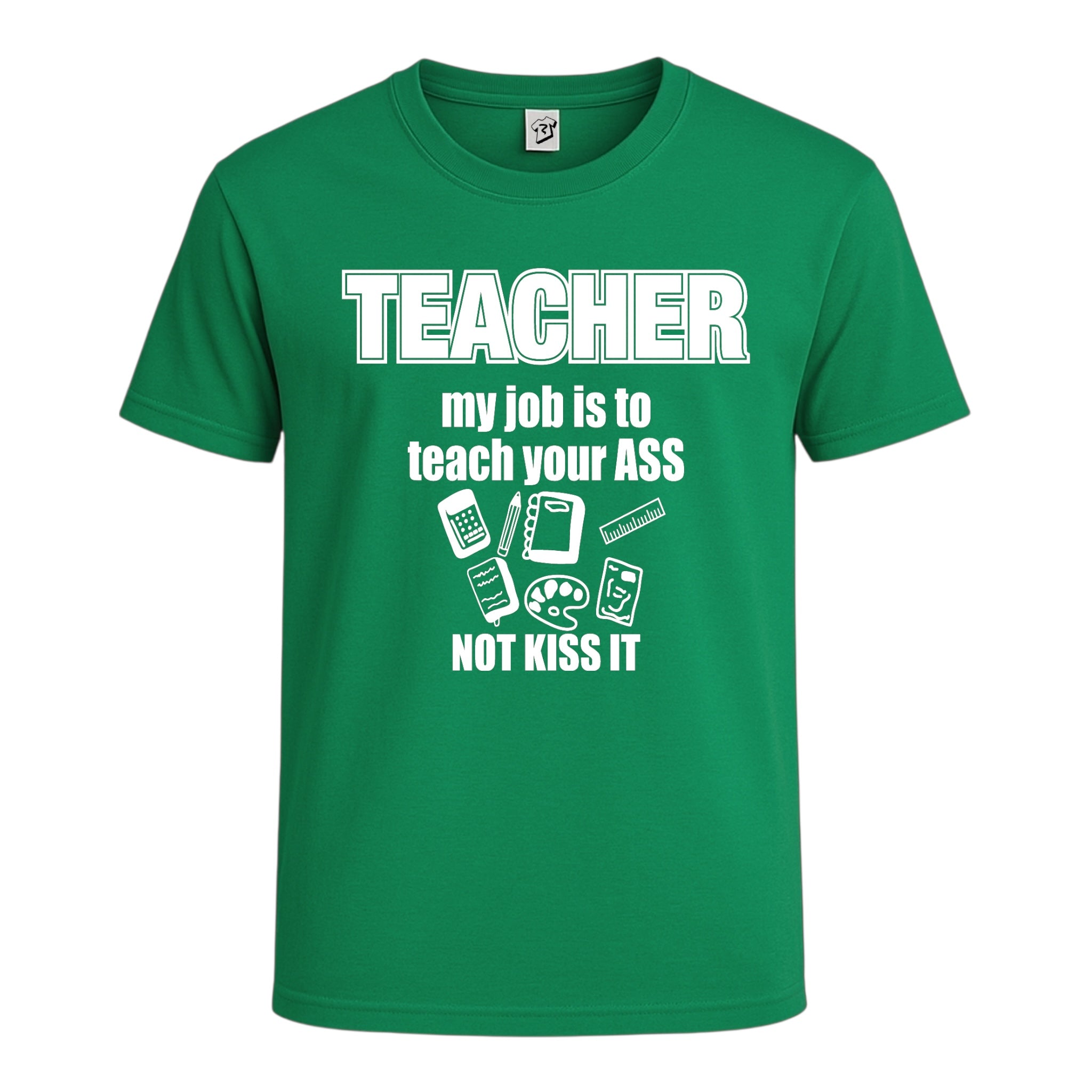 Tees Club graphic tee Teacher My Job Is to Teach Your Ass Not Kiss It - Cotton Tee Navy Size L detail