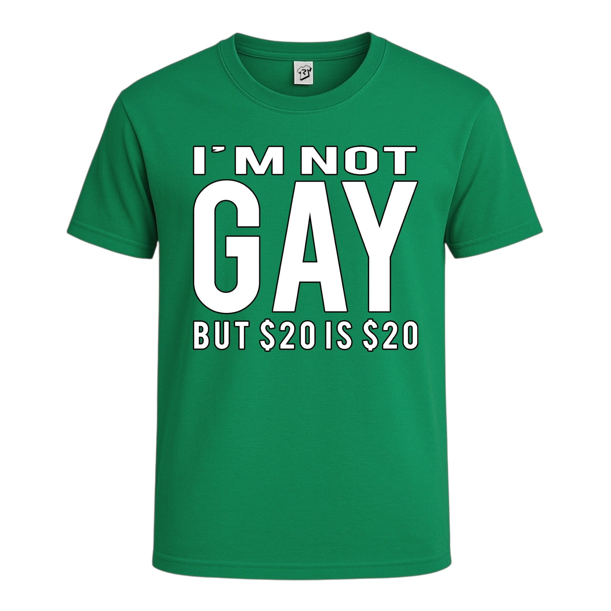 Tees Club graphic tee I'm Not Gay But $20 Is $20 - Cotton Tee Navy Size L detail