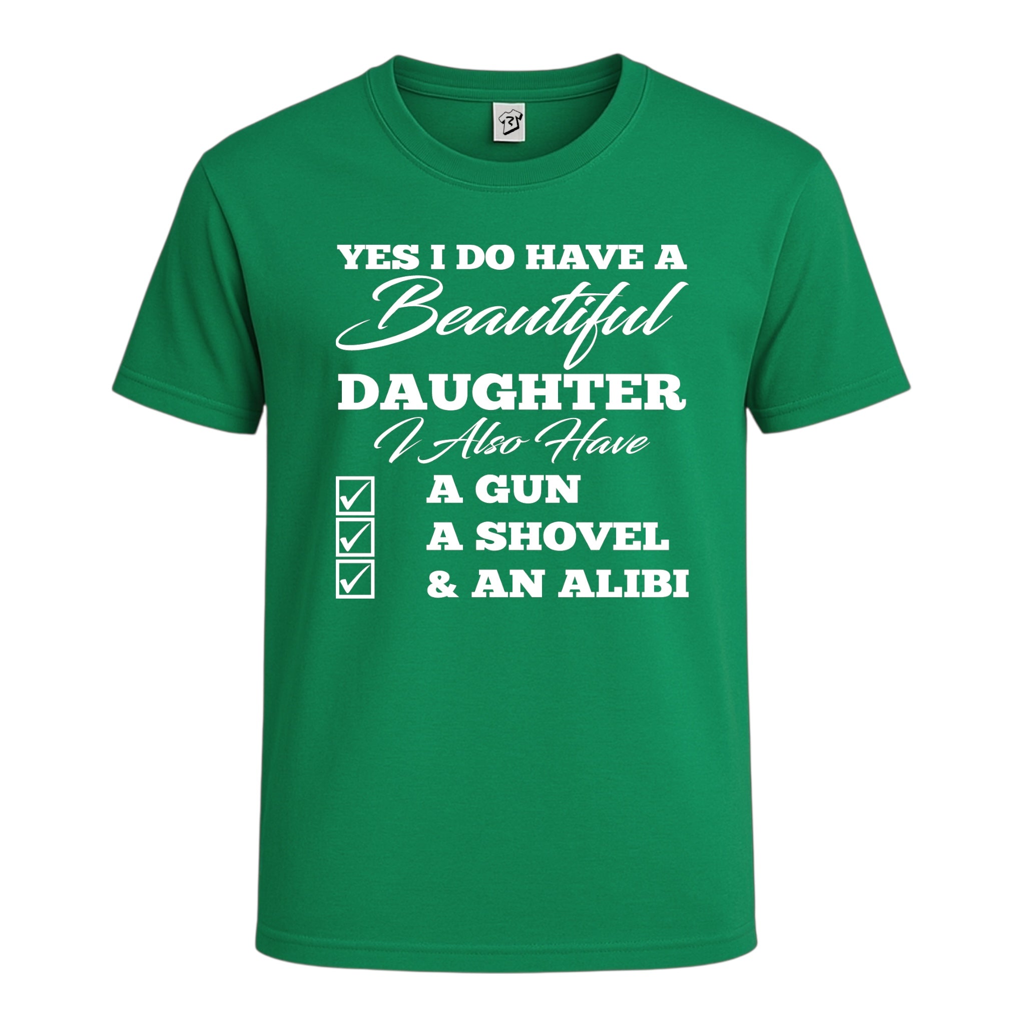 Tees Club graphic tee I Have a Beautiful Daughter - Cotton Tee Navy Size L detail