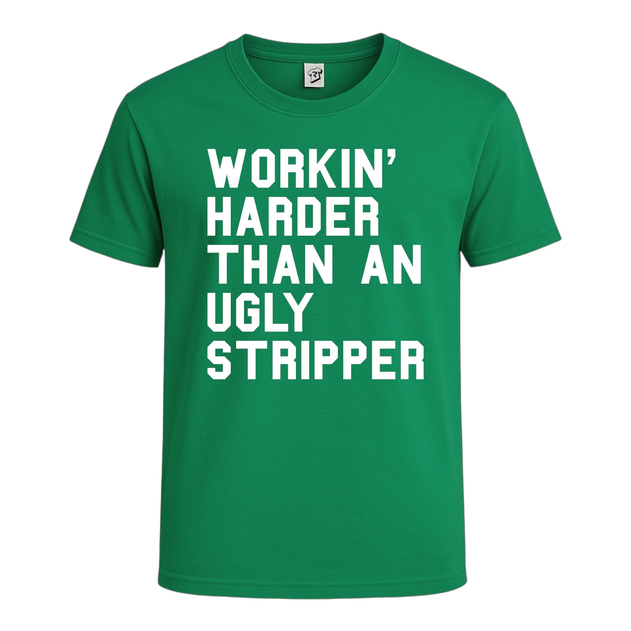 Tees Club graphic tee Workin' Harder Than an Ugly Stripper - Cotton Tee Navy Size M detail