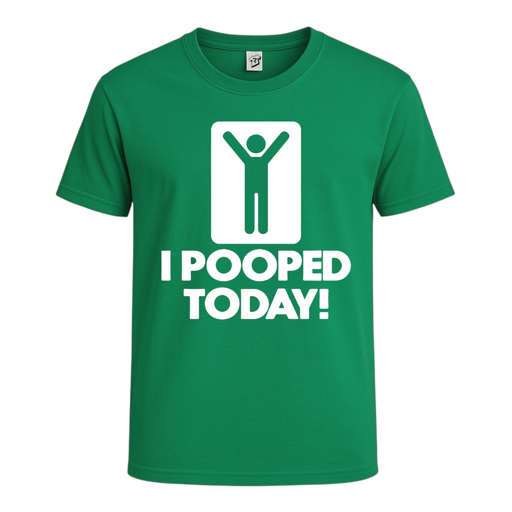 Tees Club graphic tee I Pooped Today - Cotton Tee Navy Size S front view